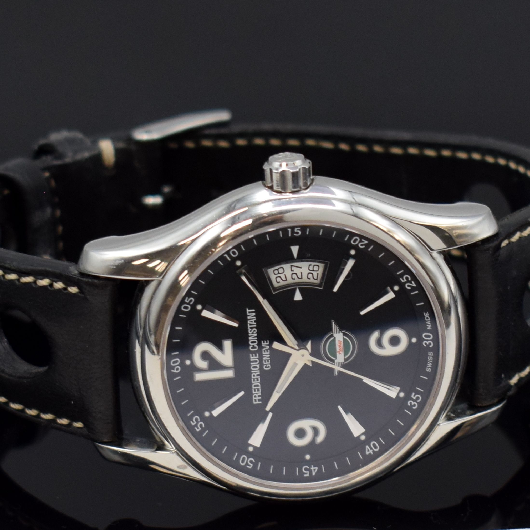 Detail d: FREDERIQUE CONSTANT auf 407 Stück limitierte Herrenarmbanduhr "Healey Challenge Canada" Schweiz um 2009 anl. Healey-Events, Automatik, ...