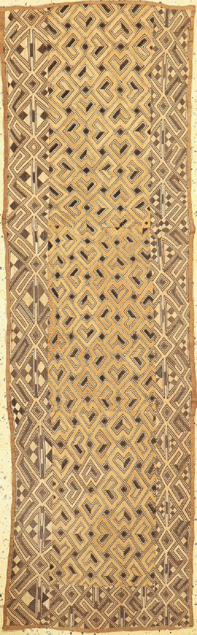 Kuba Cloth"Rafia", Afrika, Kongo, um 1900, Holzfaser, ca. 180 x 55 cm, EHZ: 1-2
