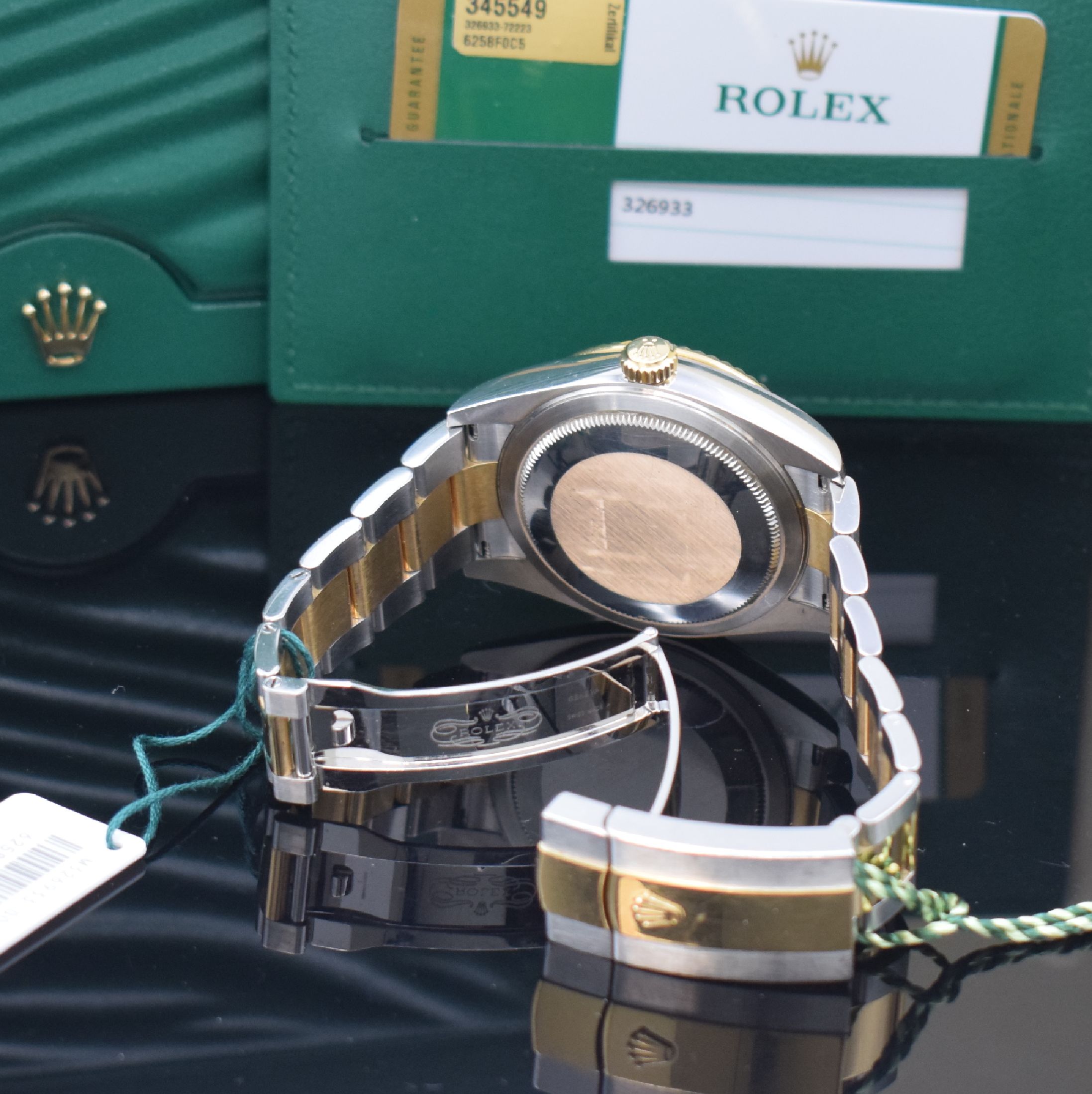 Detail e: ROLEX Herrenarmbanduhr Oyster Perpetual Date Sky-Dweller Jahreskalender in Stahl/Gold Referenz 326933, Automatik, LC 100, Chronometer der ...