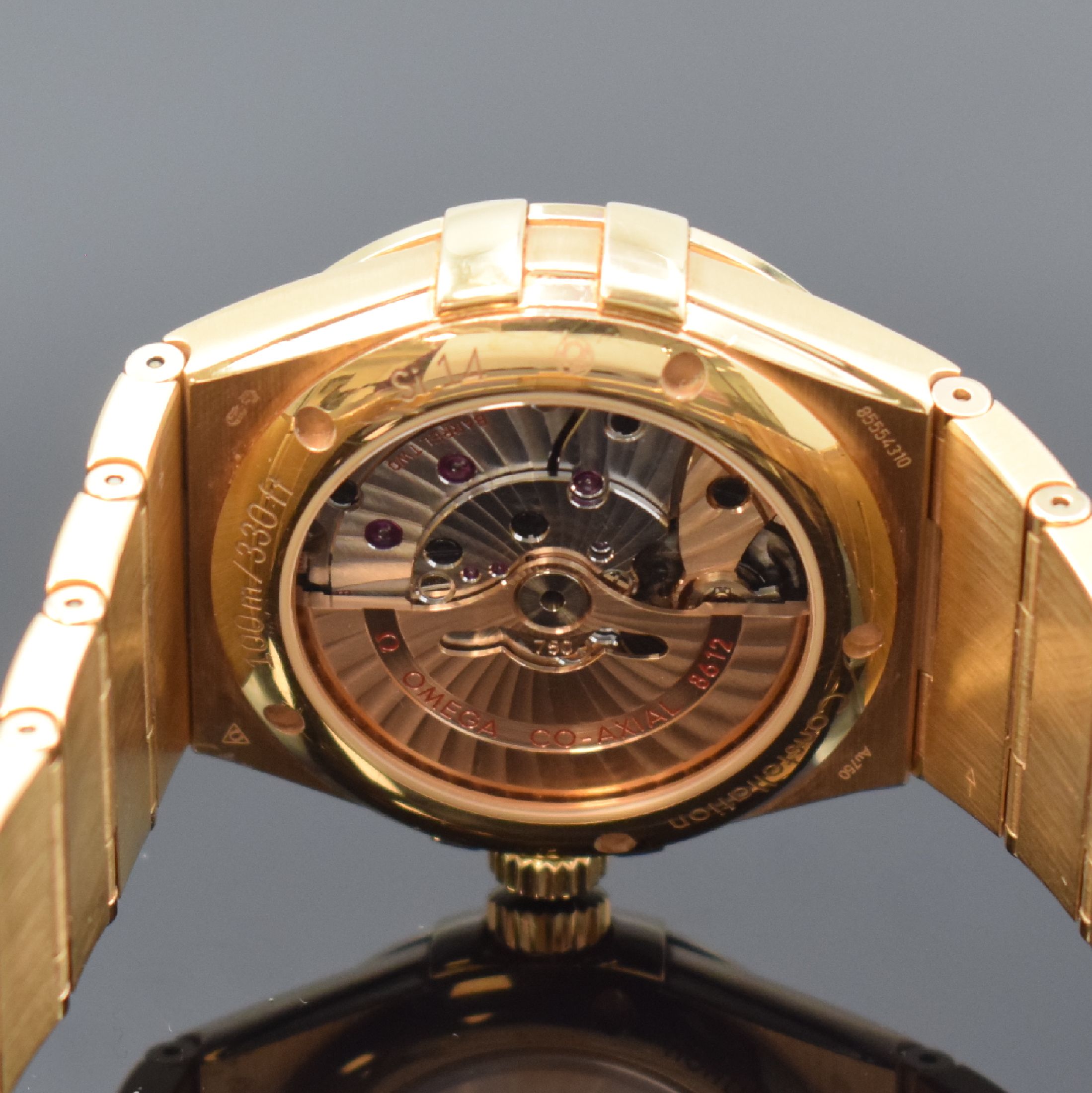 Detail f: OMEGA seltene Herrenarmbanduhr Constellation Co-Axial Chronometer in Roségold 750/000 mit Tag und Datum, Automatik, Schweiz um 2010, massives, ...