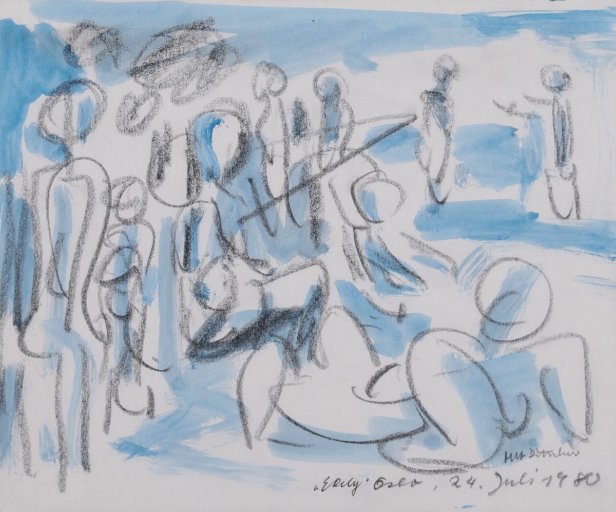 Otto Ditscher, 1903-1987 Neuhofen, Studium an der Akademie München bei Schinnerer u. Doerner, Mitglied der Pfälzischen Sezession, Aquarell und ...