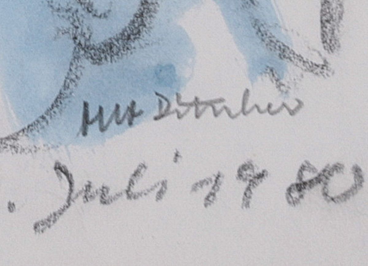 Detail a: Otto Ditscher, 1903-1987 Neuhofen, Studium an der Akademie München bei Schinnerer u. Doerner, Mitglied der Pfälzischen Sezession, Aquarell und ...