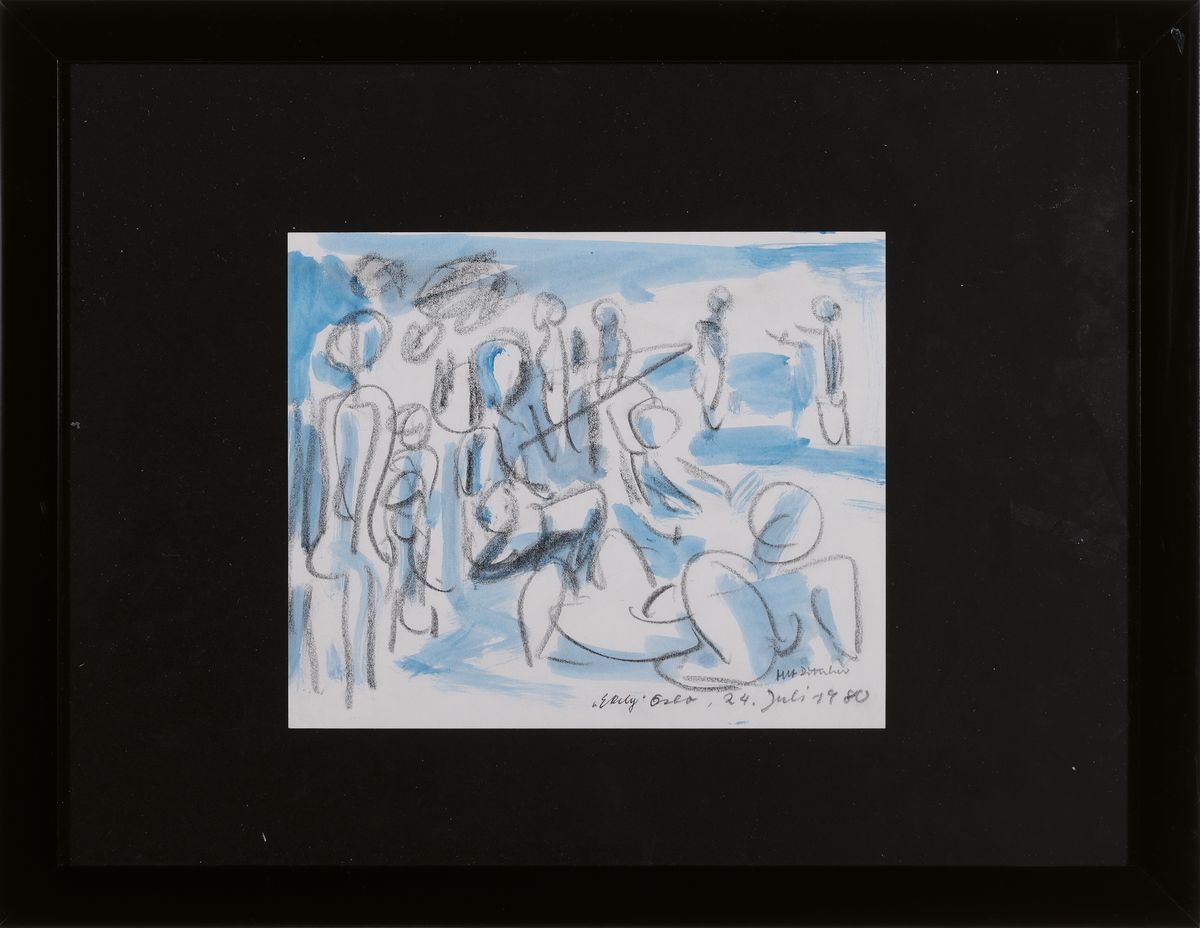 Detail k: Otto Ditscher, 1903-1987 Neuhofen, Studium an der Akademie München bei Schinnerer u. Doerner, Mitglied der Pfälzischen Sezession, Aquarell und ...