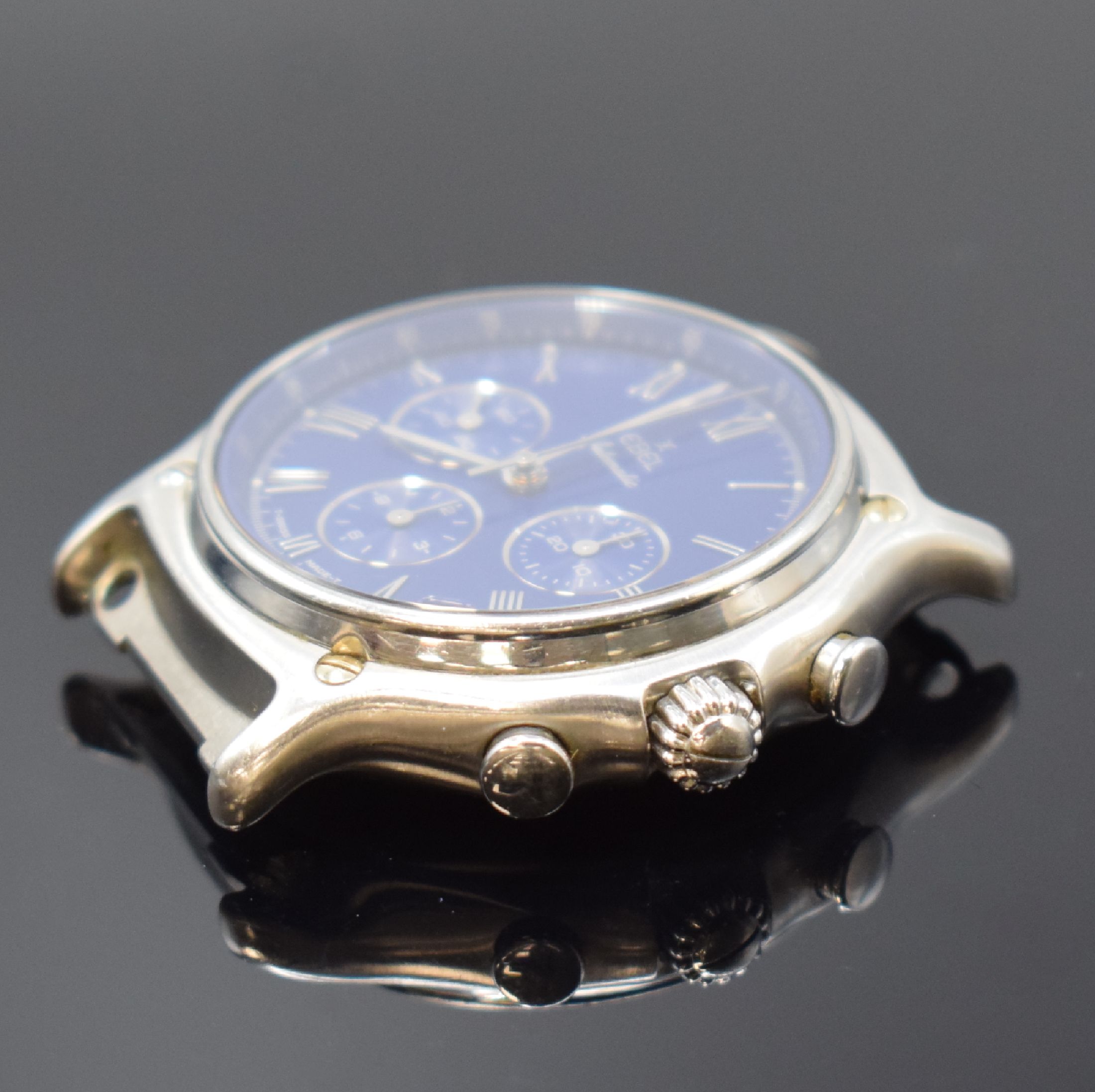 Detail a: EBEL Herrenarmbanduhr mit Schaltradchronograph Kaliber 400 El Primero Referenz 9134901, Schweiz um 1989, Automatik, Edelstahlgeh. inkl. Lederband (zu ...