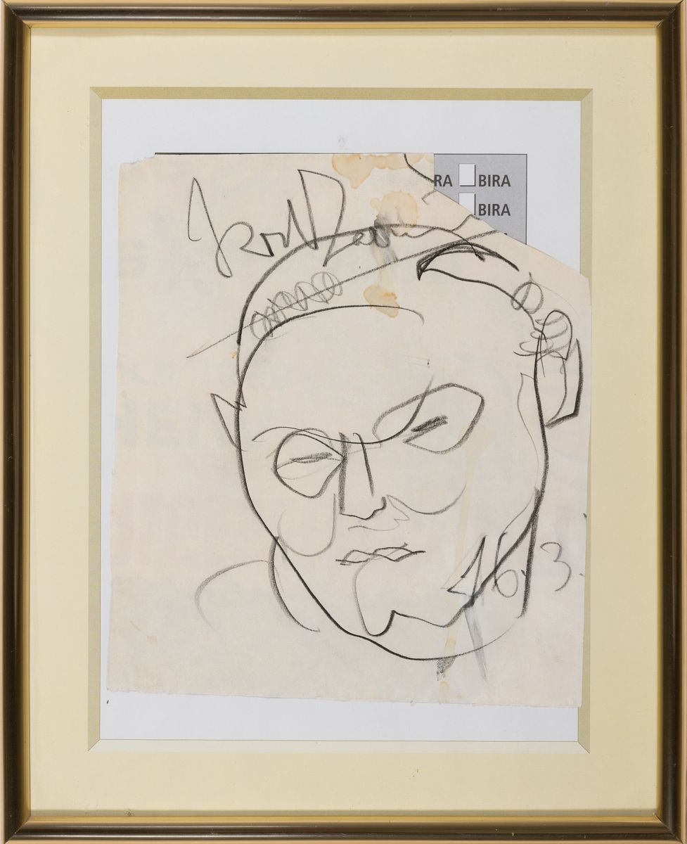 Detail k: Rudi Baerwind, 1912-1982 Mannheim, Studium in Berlin, München und Paris, Schüler von FernandLeger, Bleistiftskizze, lt. Einlieferer sog. ...