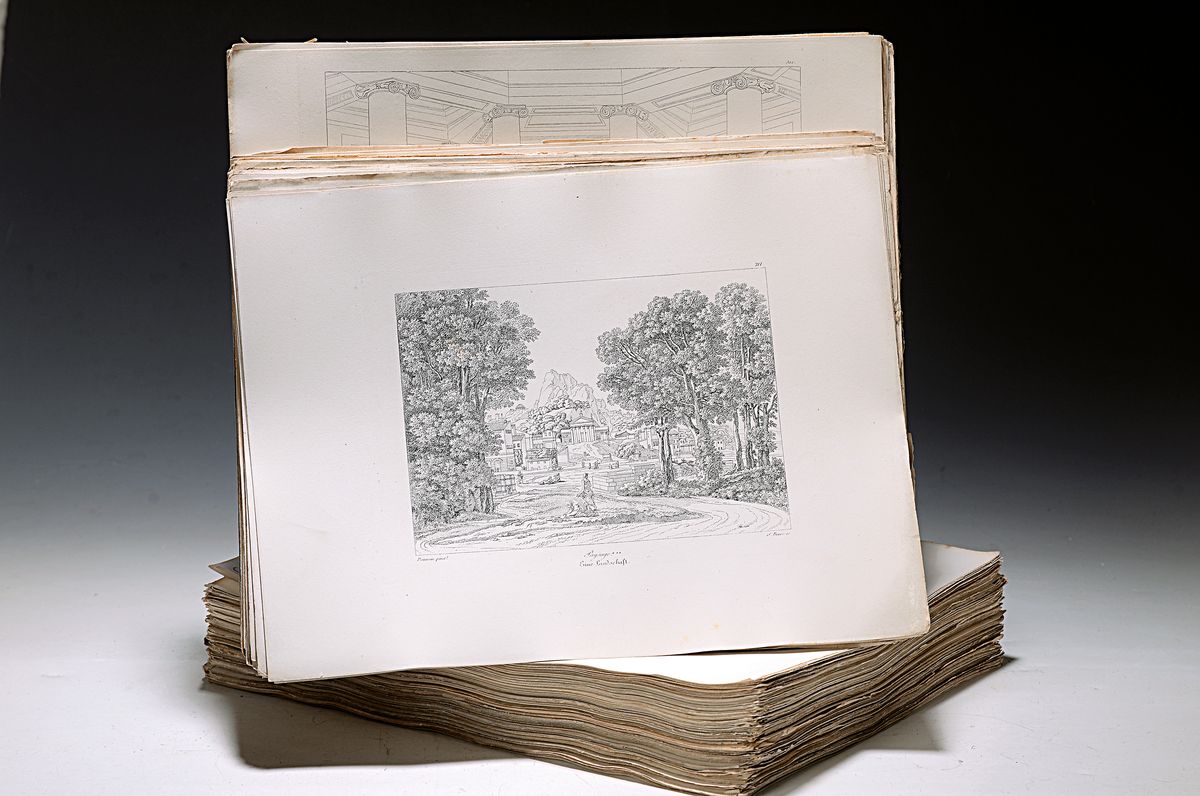 Ca. 480 Radierungen: Gemälde-Gallerie der berühmtesten Maler, Paris und Leipzig, Firmin Didot Freres, Fils & Co. o.J. (Mitte 19.Jh.) , umfangreiche ...