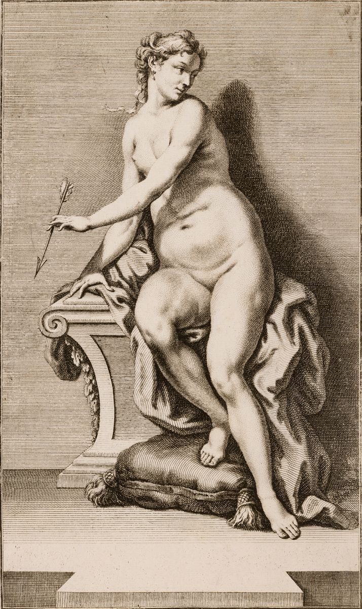 Detail b: Georg Martin Preisler, 1700-1754, 9 Kupferstiche, allegorische, Darstellungen und Figurenstudien, z.T. signiert, ca. 32 x 20 cm, druckfrische ...