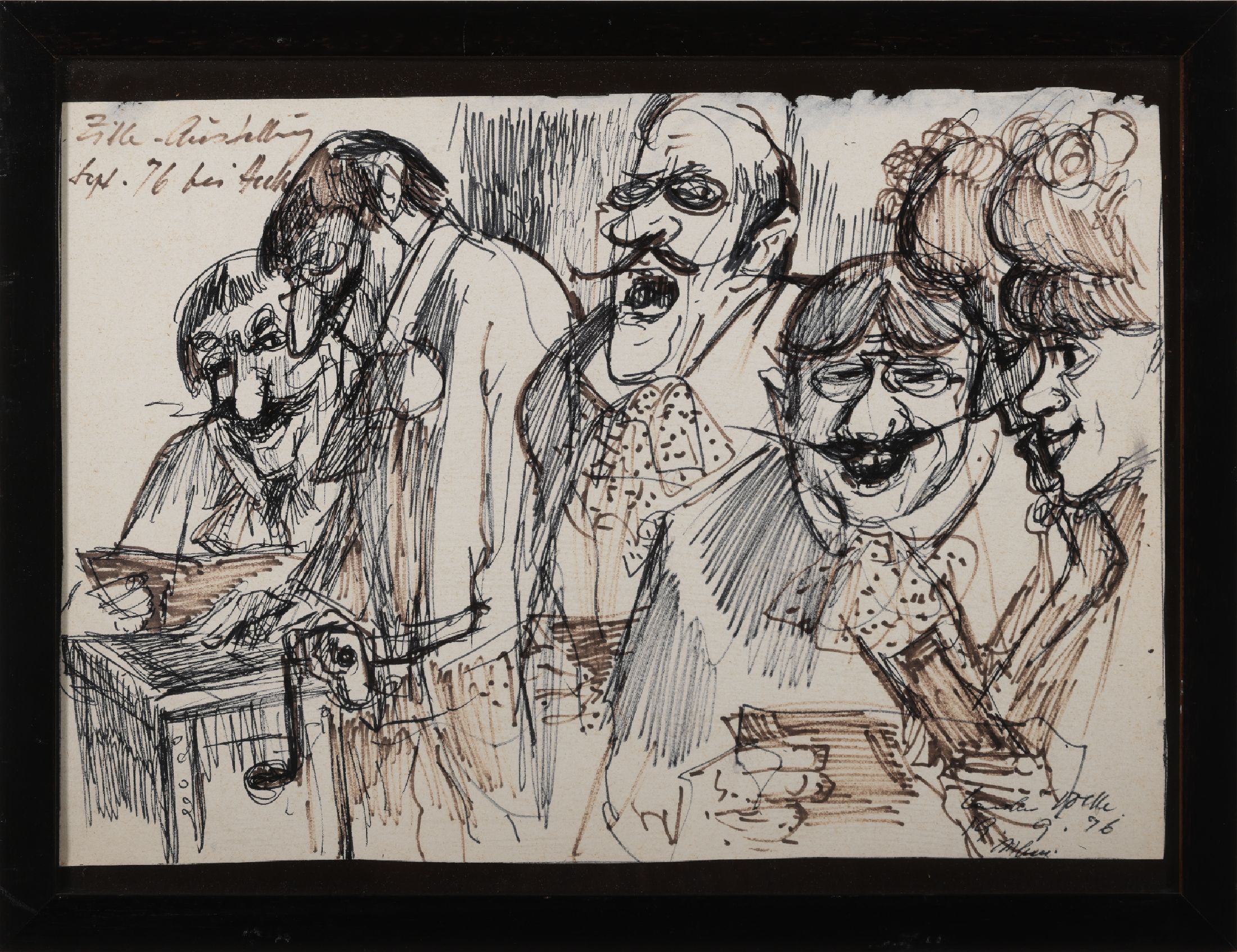 Detail d: Carolus Vocke, 1899 Heilbronn - 1979 Mannheim, Aquarell und 11 Skizzen, meist signiert: Aquarell, Sommerlandschaft, signiert und dat. 76, ca. 40 x 55 ...