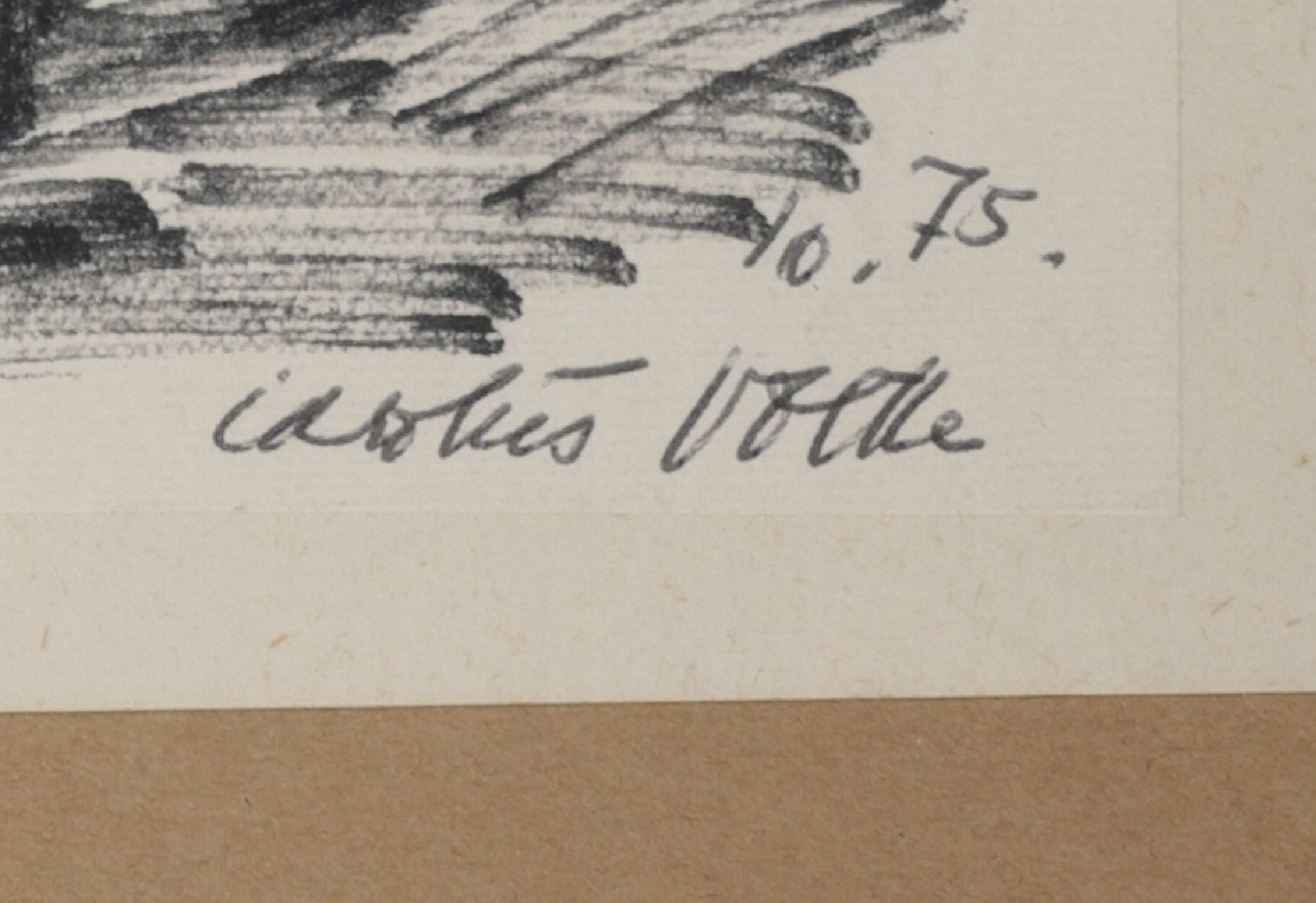 Detail h: Carolus Vocke, 1899 Heilbronn - 1979 Mannheim, Aquarell und 7 Skizzen, meist signiert, a. Aquarell, Altrhein mit Boot, signiert und dat. 8/68, ca. 46 ...