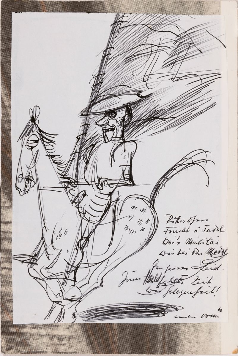 Detail l: Carolus Vocke, 1899 Heilbronn - 1979 Mannheim, Aquarell und 7 Skizzen, meist signiert, a. Aquarell, Altrhein mit Boot, signiert und dat. 8/68, ca. 46 ...