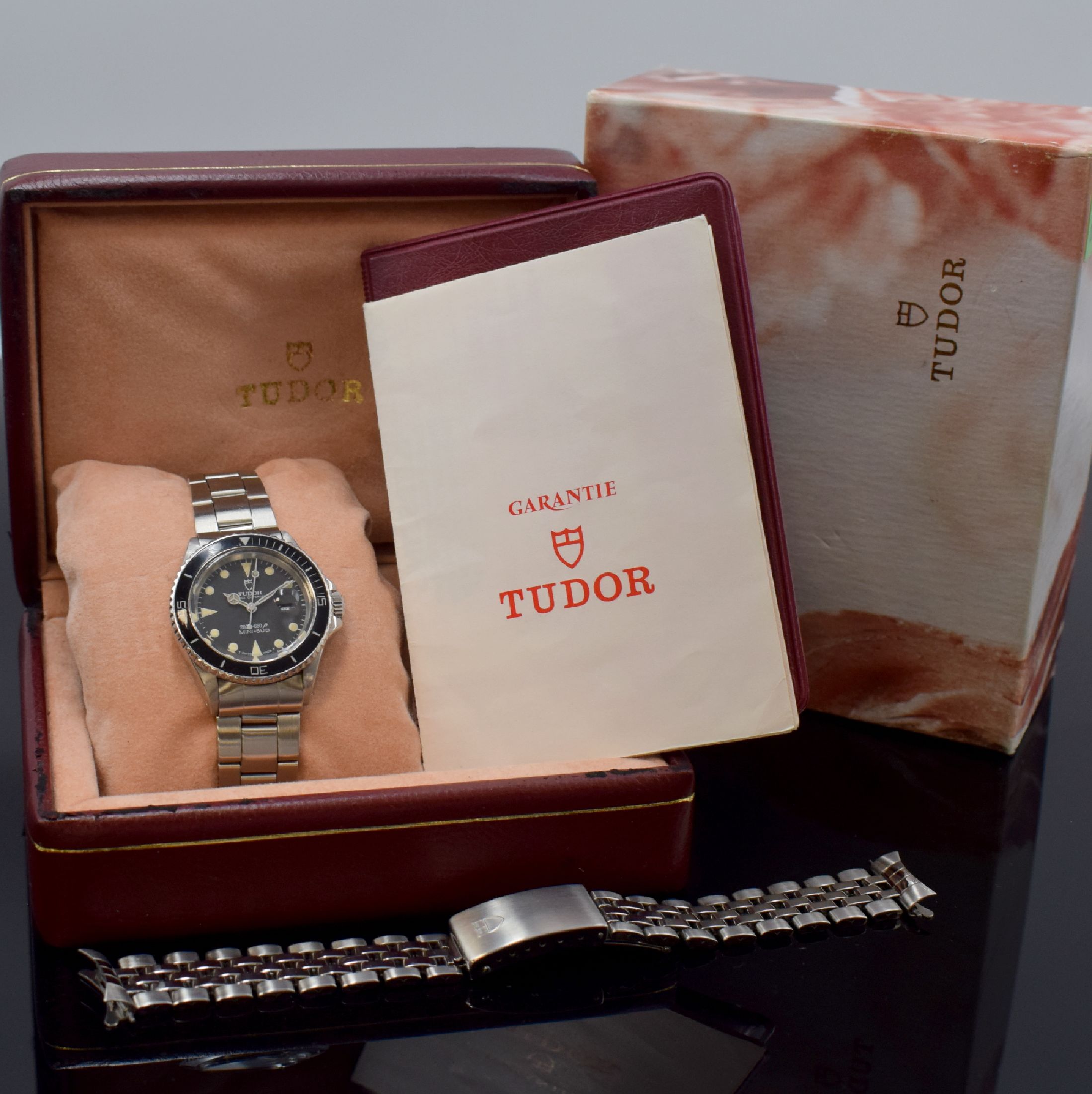 TUDOR Prince Oysterdate MINI-SUB Armbanduhr Referenz 73090, Schweiz verk. lt. beil. orig. Zertifikat 08/1994, Automatik, verschr. Rolex-Geh. in Stahl ...