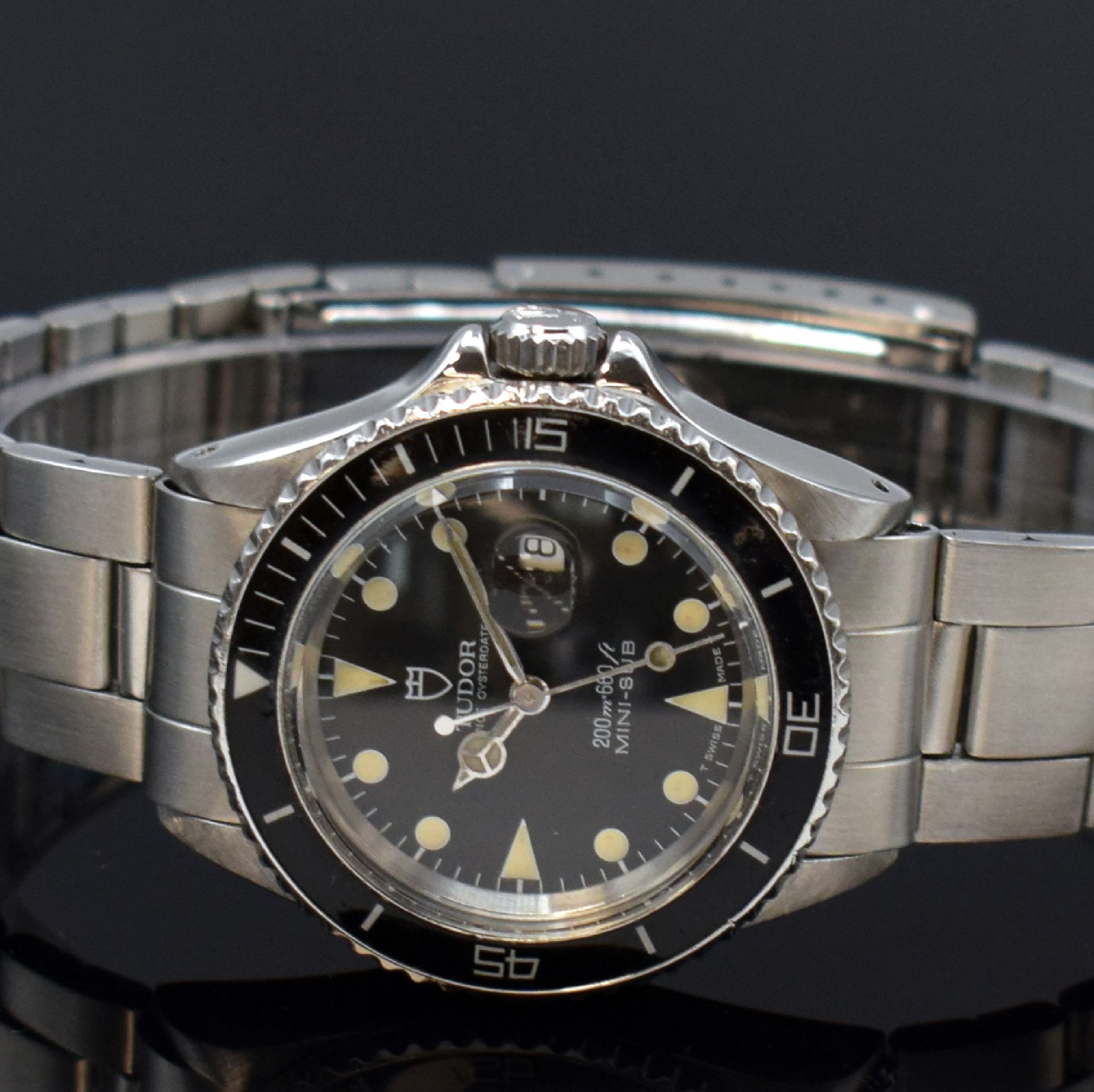 Detail c: TUDOR Prince Oysterdate MINI-SUB Armbanduhr Referenz 73090, Schweiz verk. lt. beil. orig. Zertifikat 08/1994, Automatik, verschr. Rolex-Geh. in Stahl ...