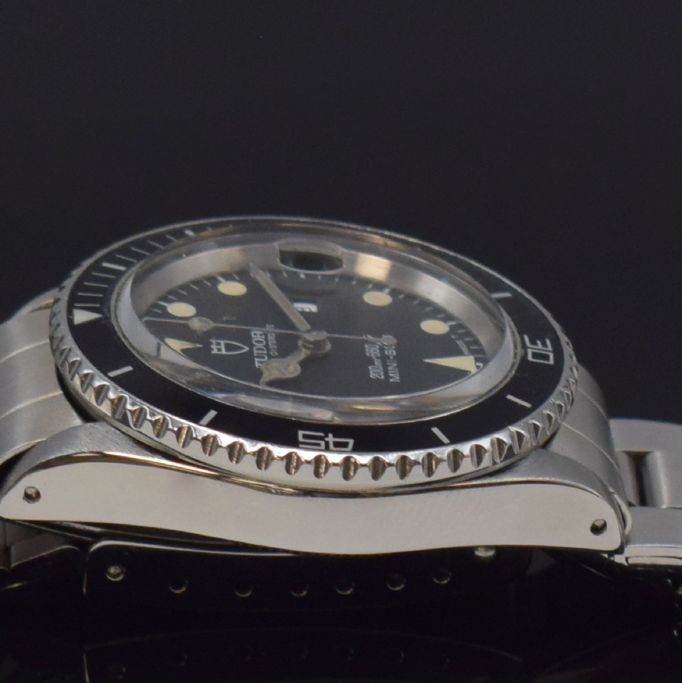 Detail i: TUDOR Prince Oysterdate MINI-SUB Armbanduhr Referenz 73090, Schweiz verk. lt. beil. orig. Zertifikat 08/1994, Automatik, verschr. Rolex-Geh. in Stahl ...