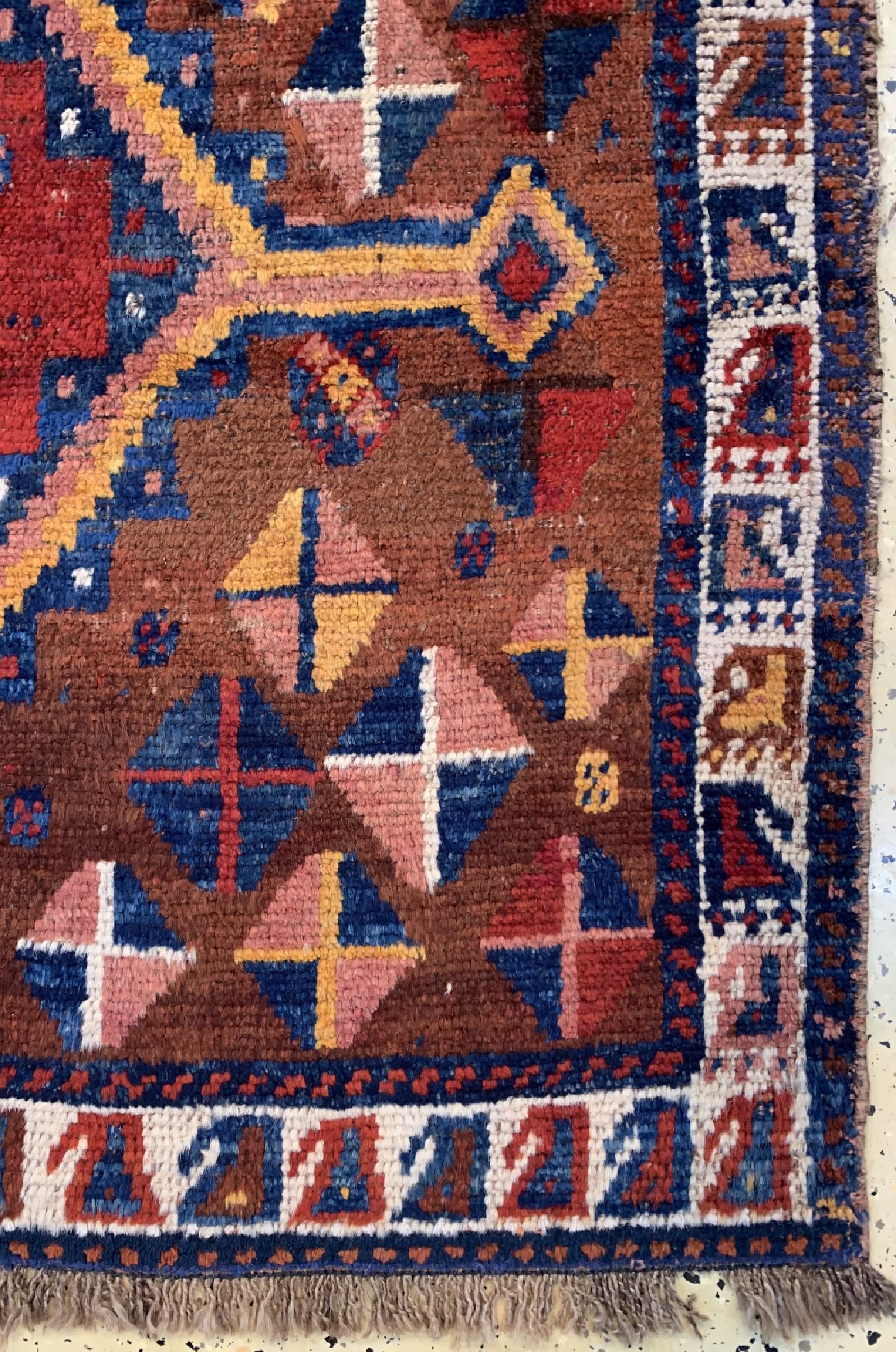 Detail a: Gabbeh antik, Persien, um 1900, Wolle auf Wolle, ca. 214 x 130 cm, EHZ: 3