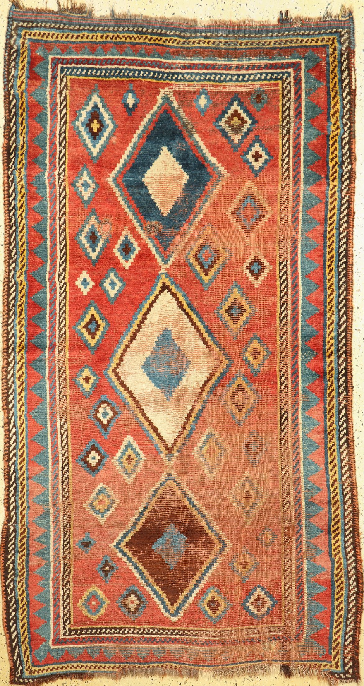 Gabbeh antik, Persien, 19.Jhd, Wolle auf Wolle, ca. 225 x 120 cm, EHZ: 4