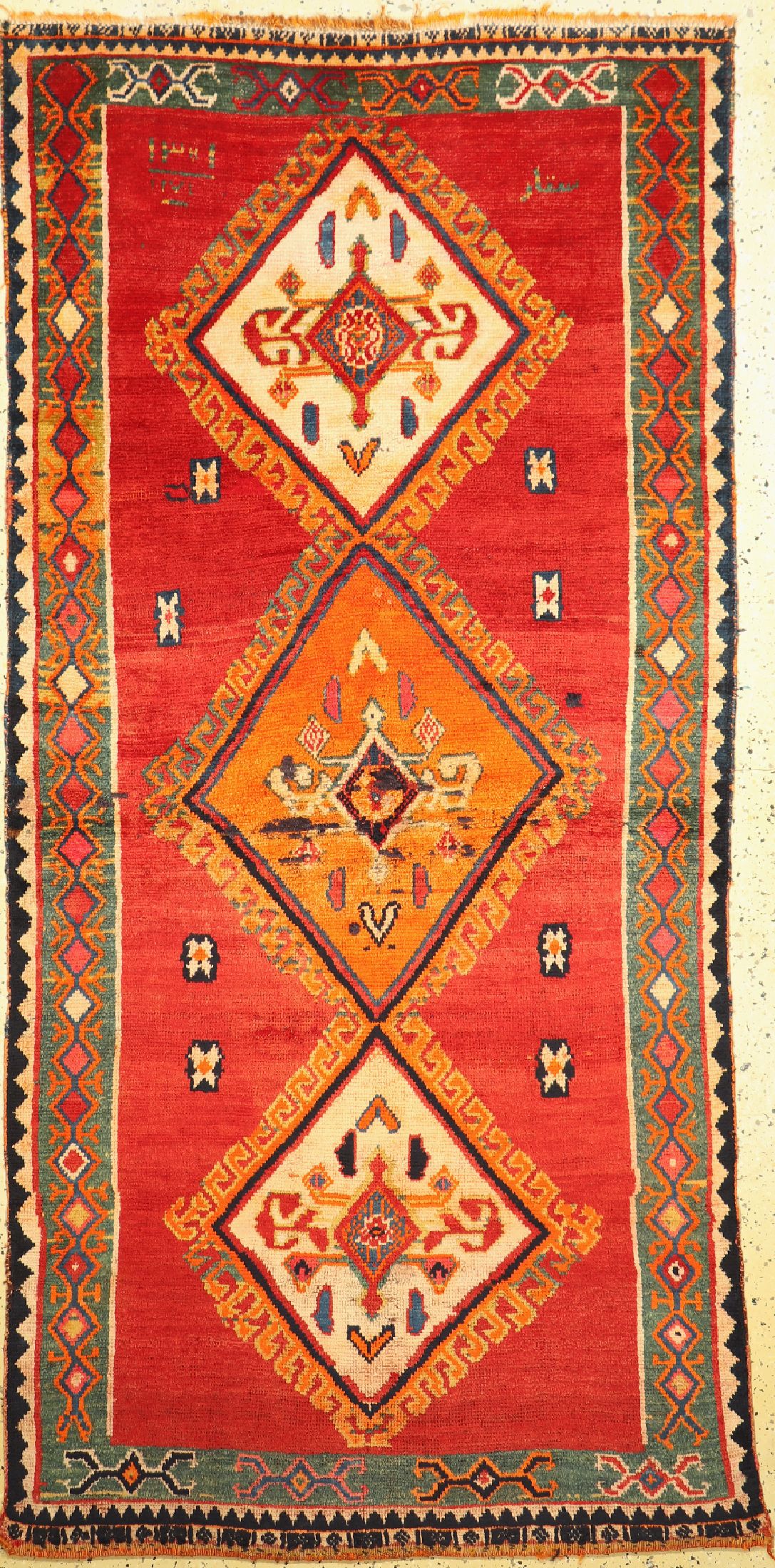 Ghaschgai Gabbeh, Persien, um 1920, Wolle auf Wolle, ca. 232 x 115 cm, EHZ: 3
