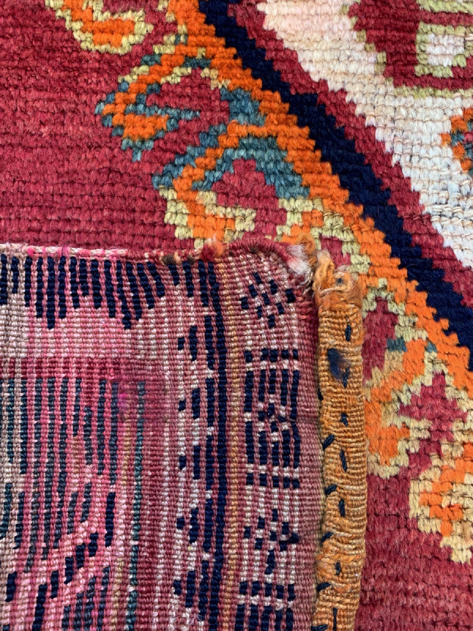 Detail f: Ghaschgai Gabbeh, Persien, um 1920, Wolle auf Wolle, ca. 232 x 115 cm, EHZ: 3