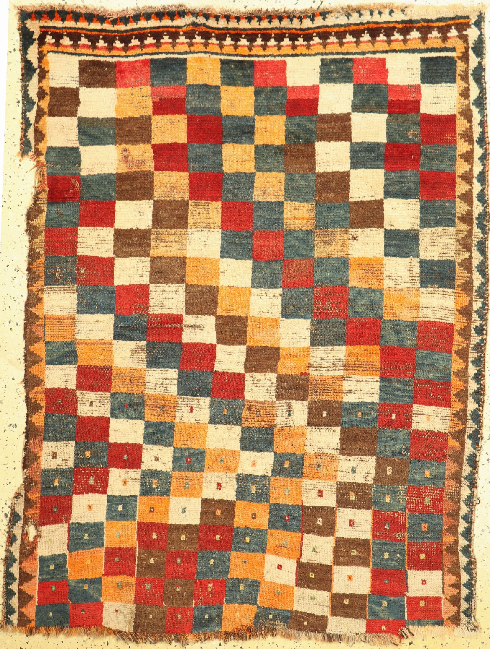 Luri Gabbeh Fragment antik, Persien, 19.Jhd, Wolle auf Wolle, ca. 170 x 128 cm