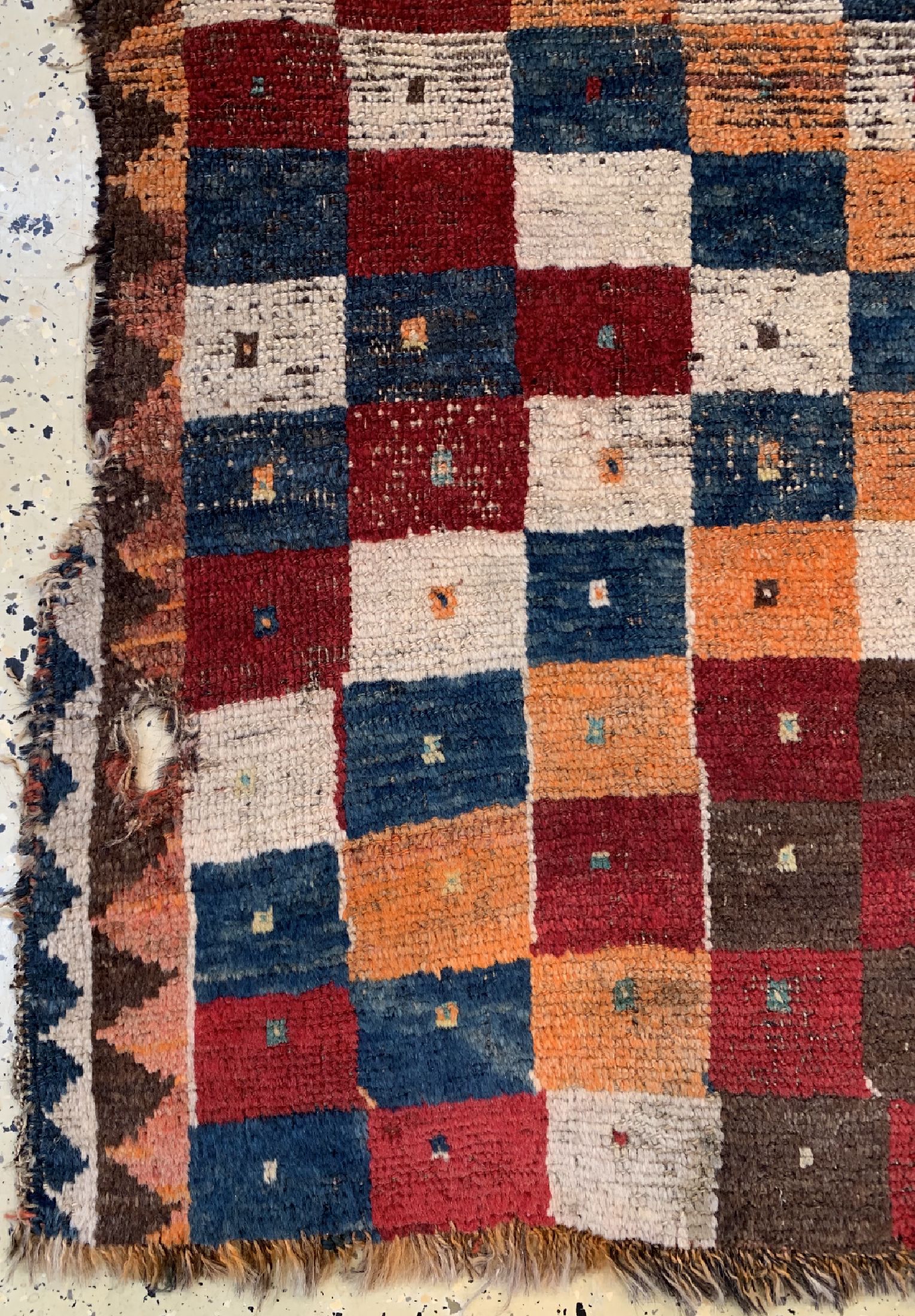 Detail b: Luri Gabbeh Fragment antik, Persien, 19.Jhd, Wolle auf Wolle, ca. 170 x 128 cm
