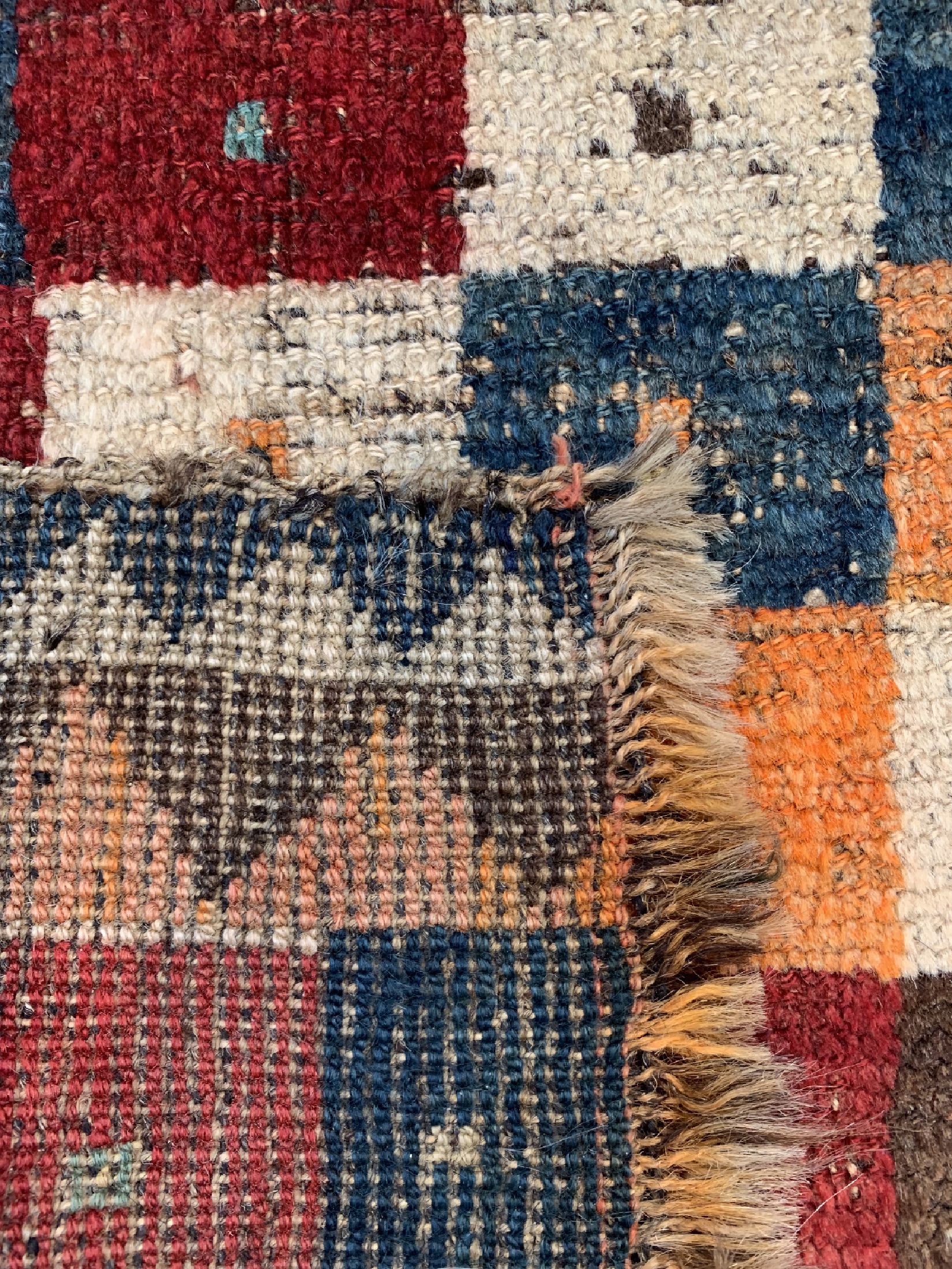 Detail d: Luri Gabbeh Fragment antik, Persien, 19.Jhd, Wolle auf Wolle, ca. 170 x 128 cm