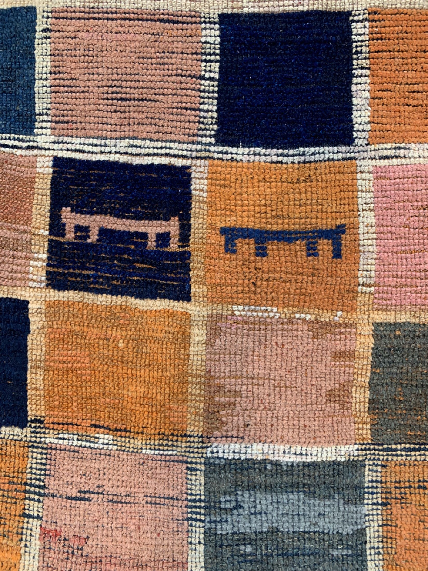 Detail b: Luri Gabbeh antik, Persien, 19.Jhd, Wolle auf Wolle, ca. 165 x 125 cm, verkürzt, EHZ: 3