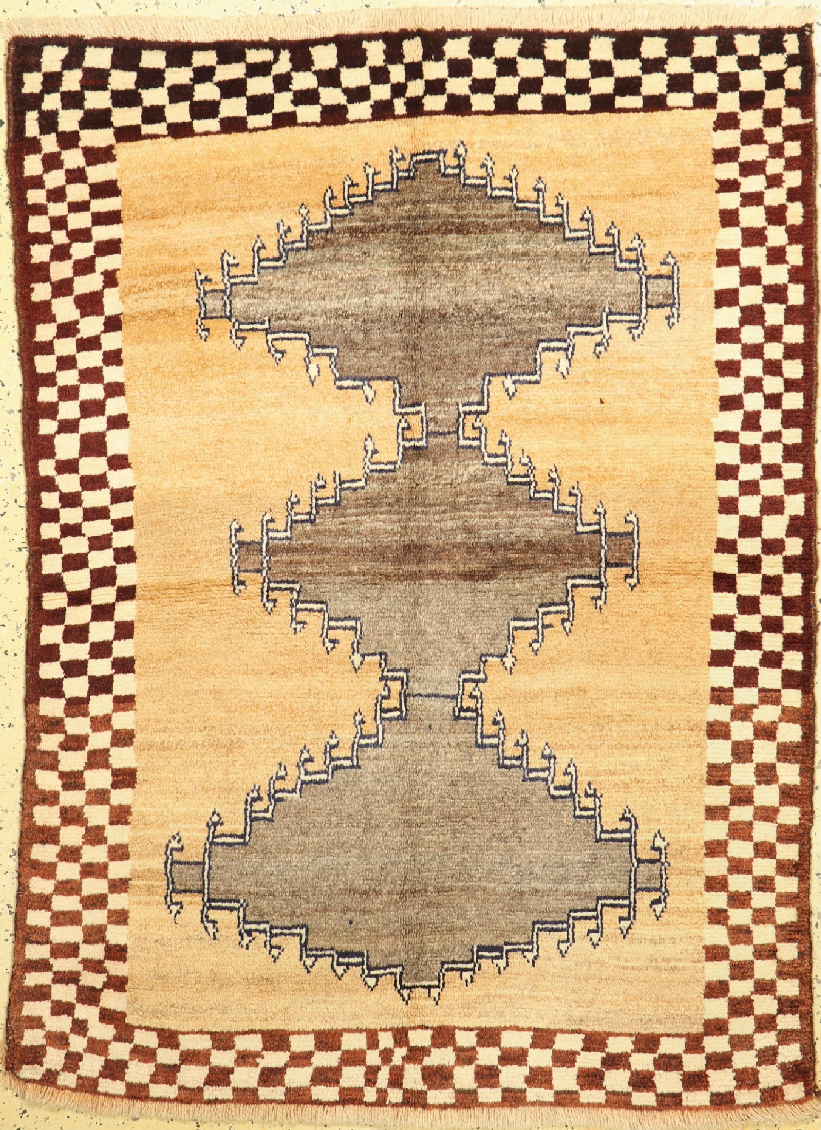 Ghaschgai Gabbeh, Persien, um 1950, Wolle auf Wolle, ca. 158 x 118 cm, EHZ: 1-2