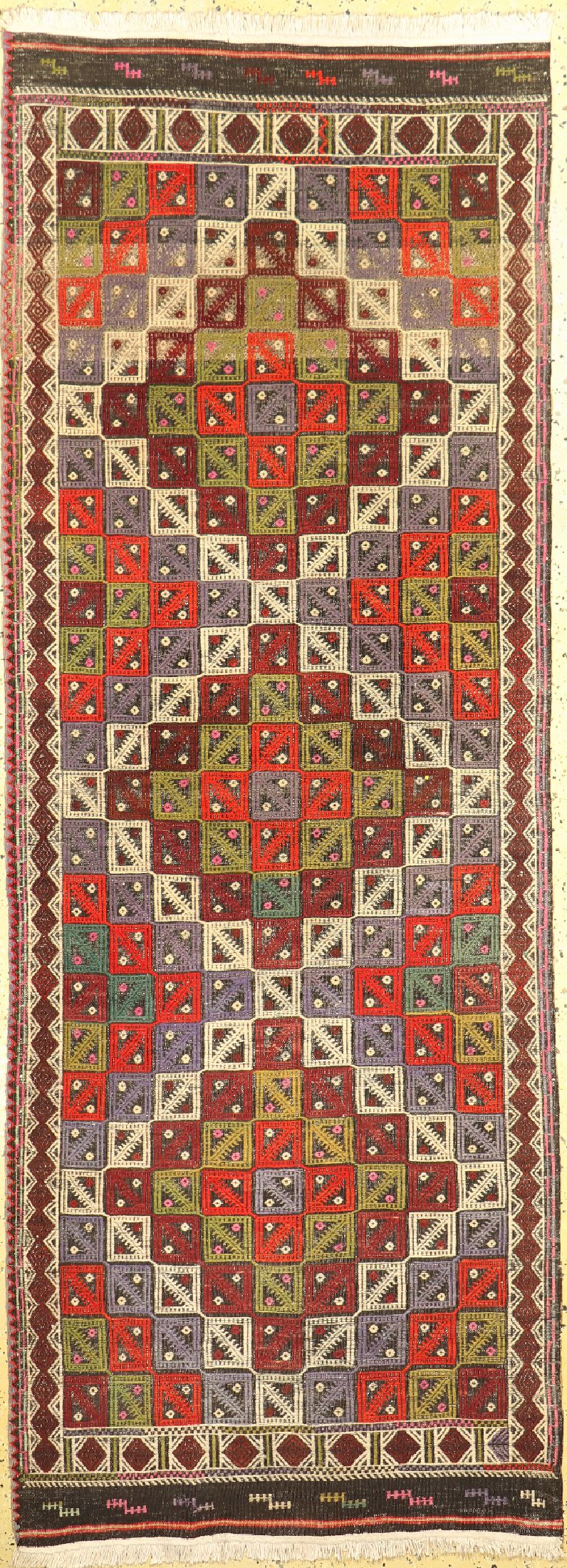 Verneh alt, Türkei, um 1940, Wolle auf Wolle, ca. 257 x 93 cm, EHZ: 1-2