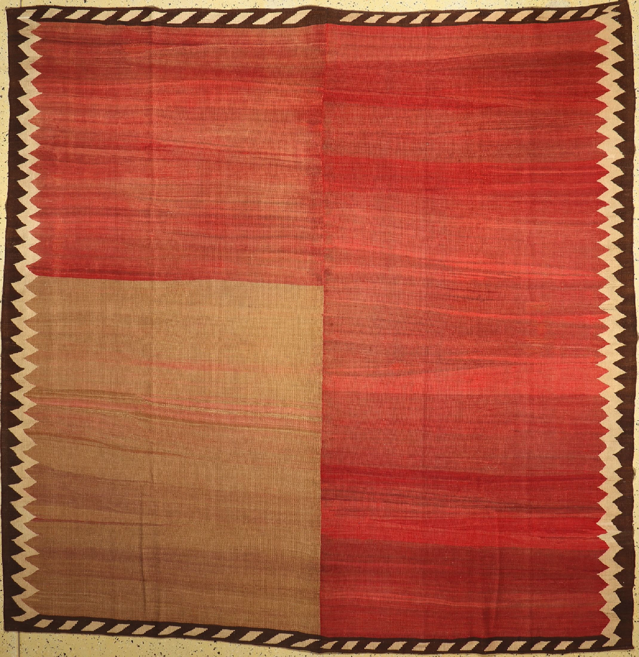 Bidjar Kelim, Persien, um 1940, Wolle auf Baumwolle, ca. 283 x 280 cm, EHZ: 2 (2 Bahnig)