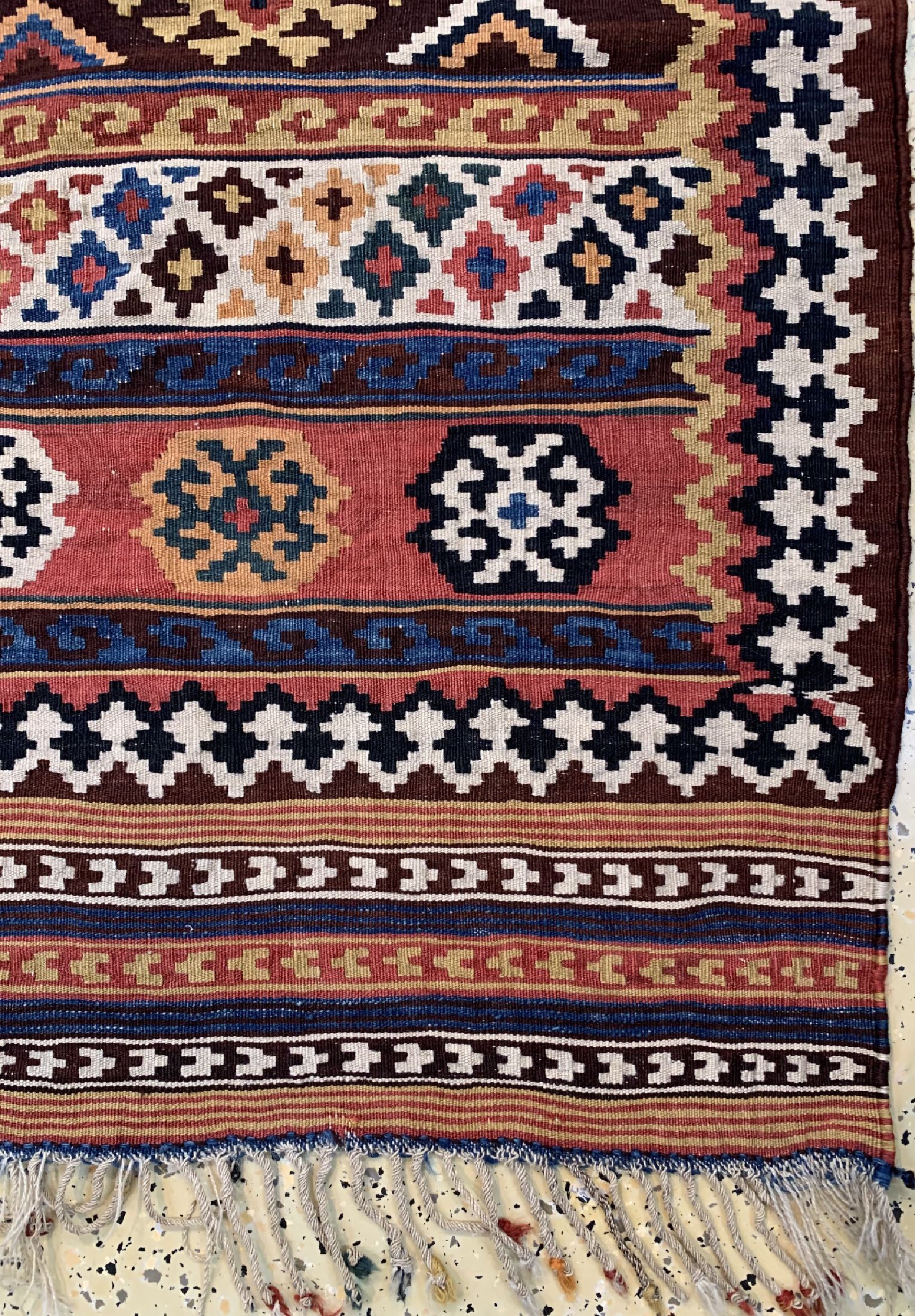 Detail a: Ghaschgai Kelim antik, Persien, um 1900, Wolle auf Wolle, ca. 283 x 163 cm, EHZ: 1-2