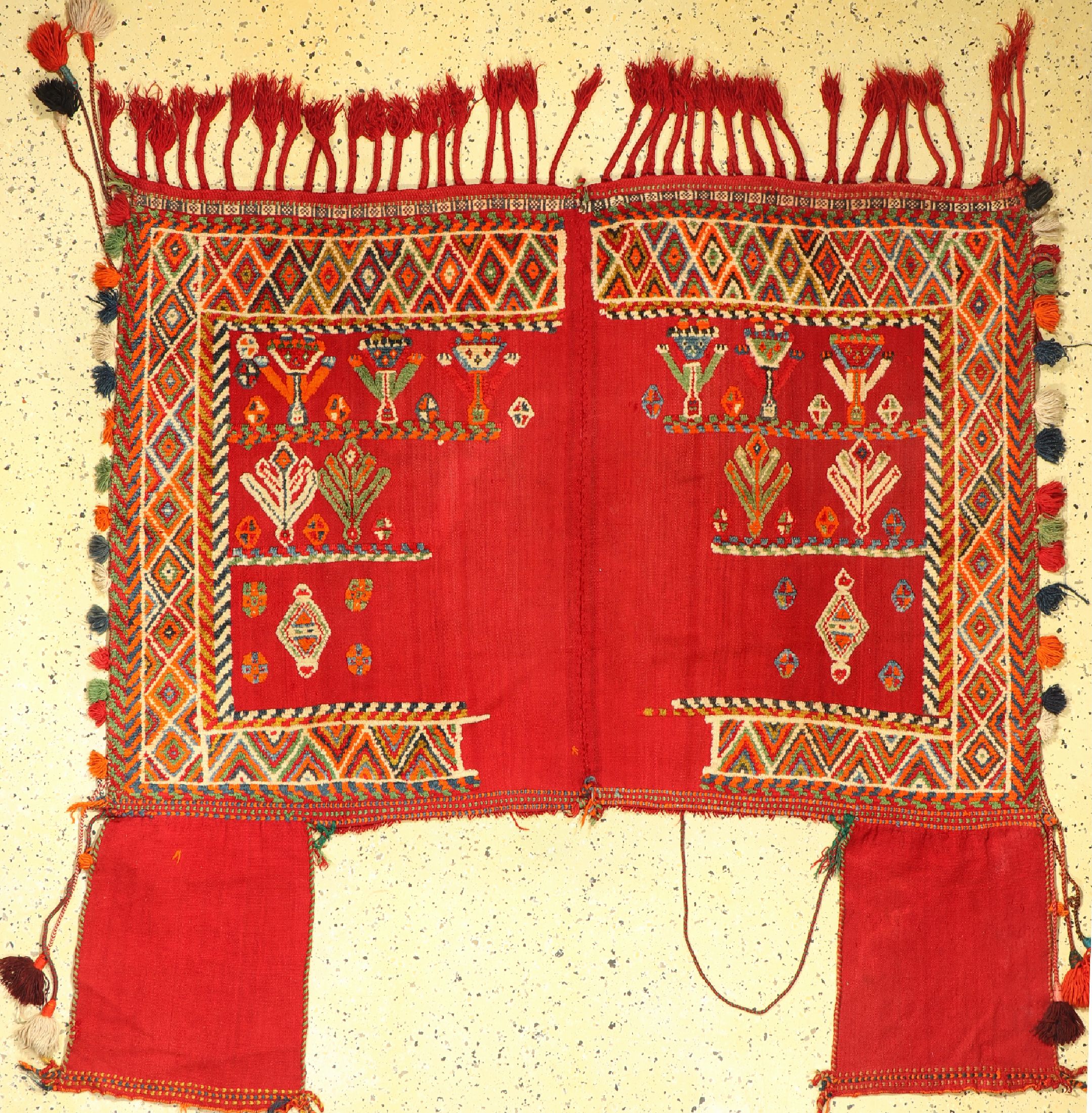 Ghaschgai Pferdedecke, Persien, um 1960, Wolle auf Wolle, ca. 165 x 110 cm, EHZ: 1-2