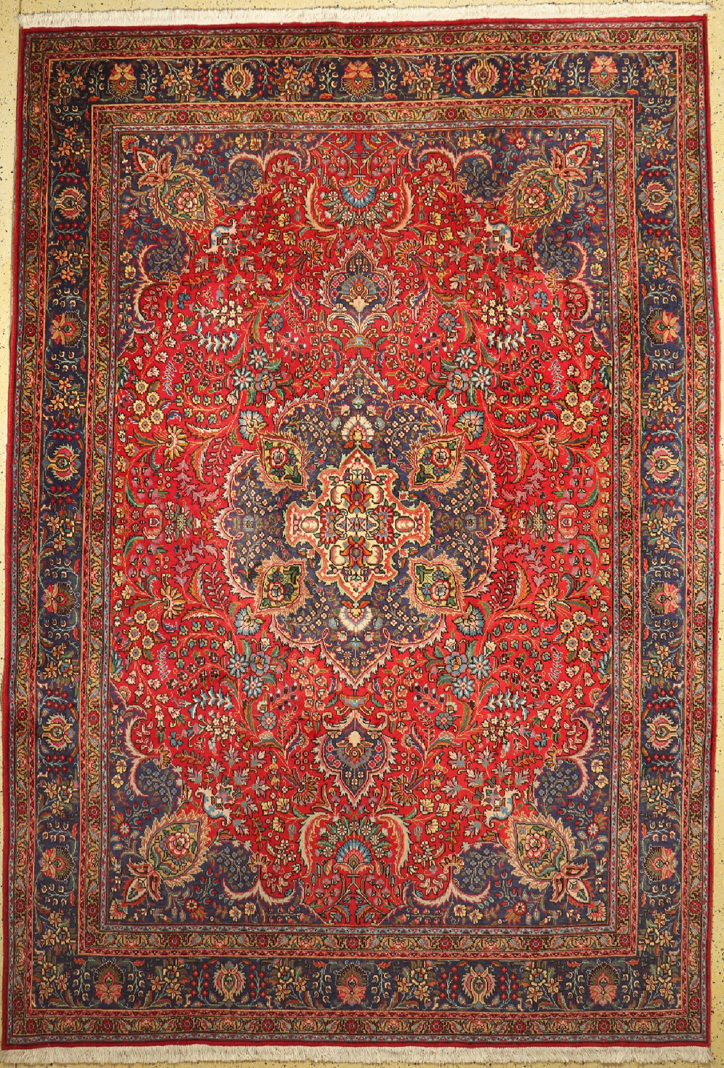 Täbriz alt, Persien, ca. 50 Jahre, Wolle auf Baumwolle, ca. 378 x 260 cm, EHZ: 1-2