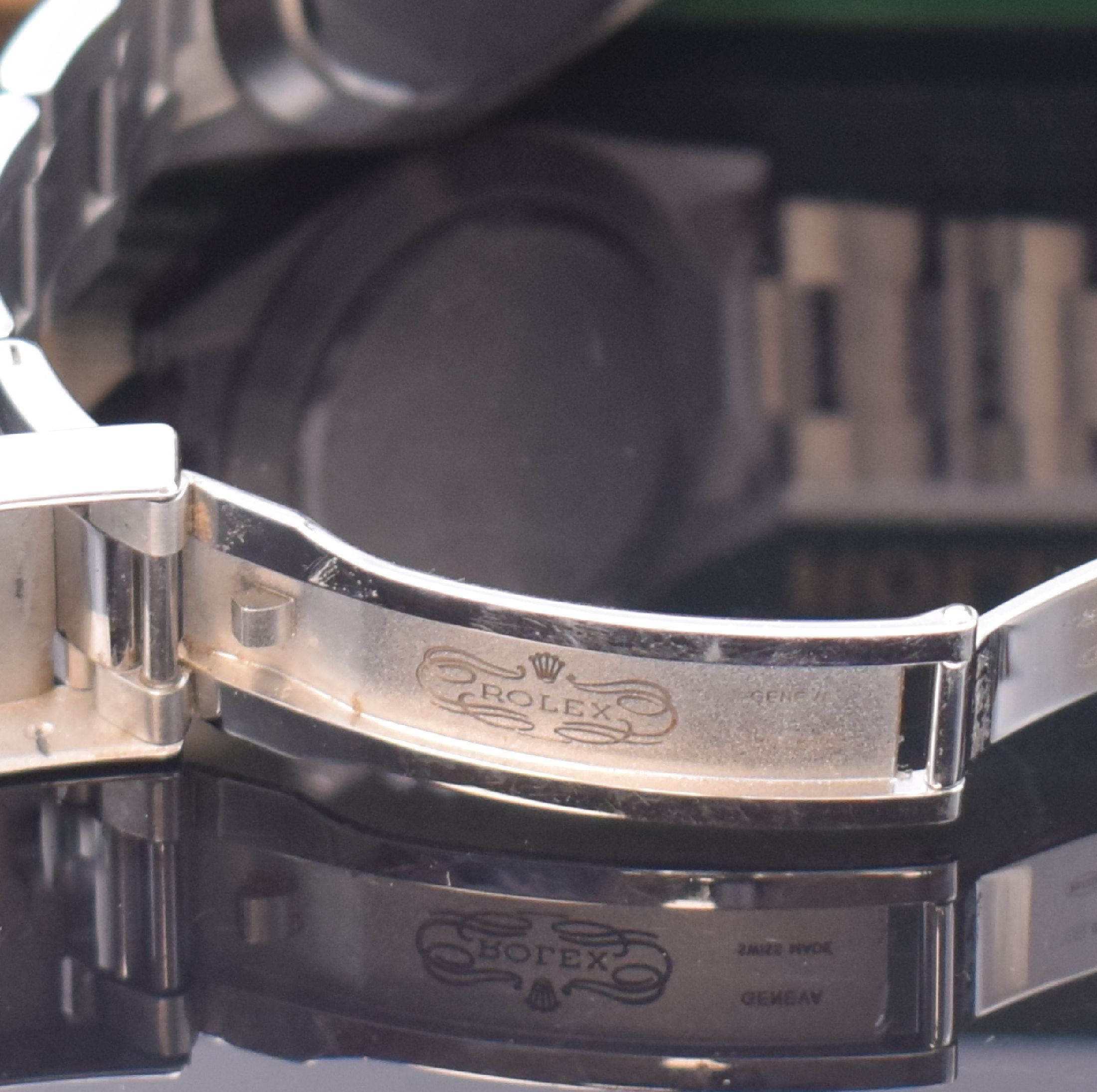 Detail c: ROLEX Herrenarmbanduhr Oyster Perpetual Cosmograph Daytona Referenz 116520, Automatik, LC 100, Chronometer der Superlative in Edelstahl inkl. ...