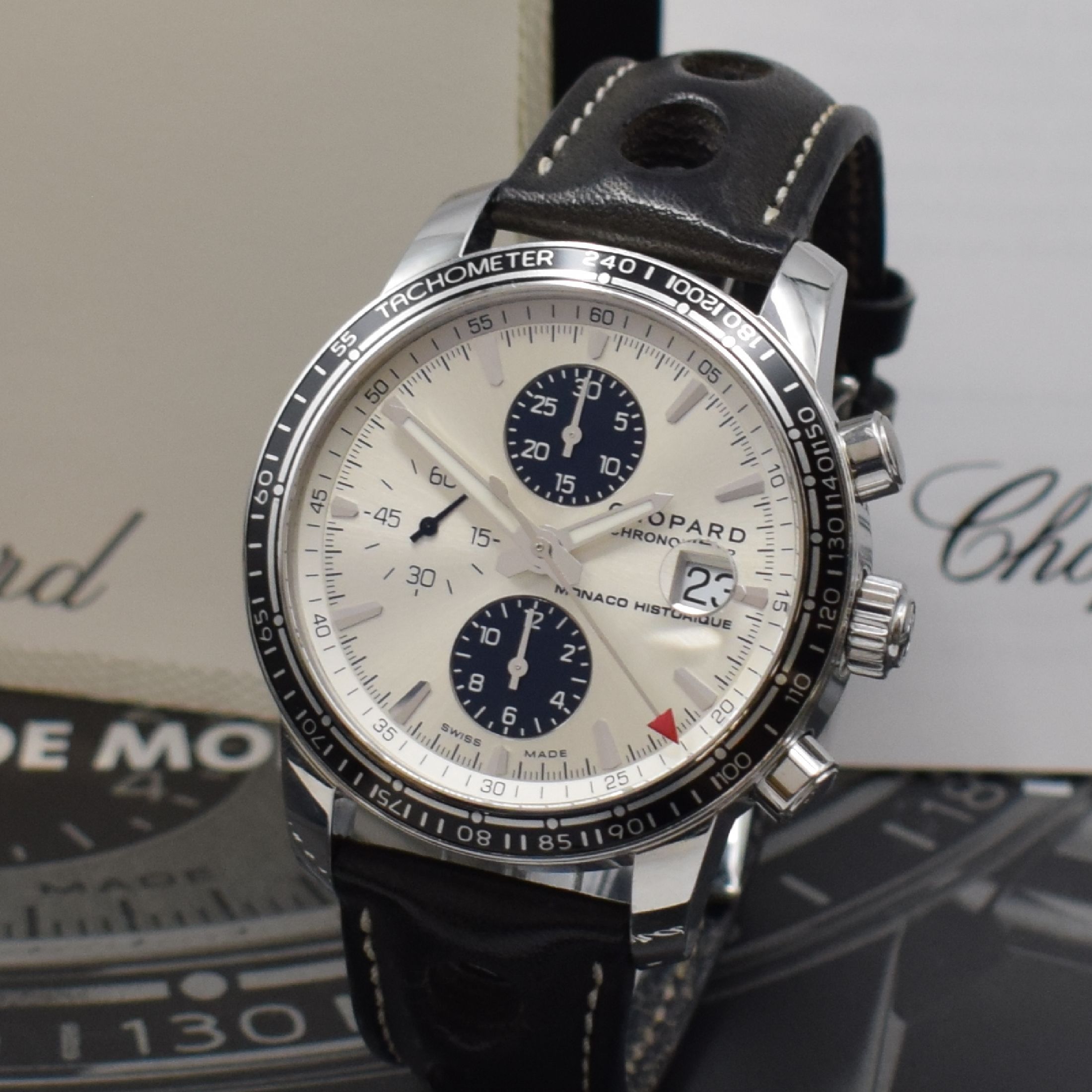 Detail a: CHOPARD Armbandchronograph Grand Prix de Monaco Historique Referenz 168992-3012, Automatik, Chronometer in Edelstahl inkl. orig. Lederband m. dopp. ...