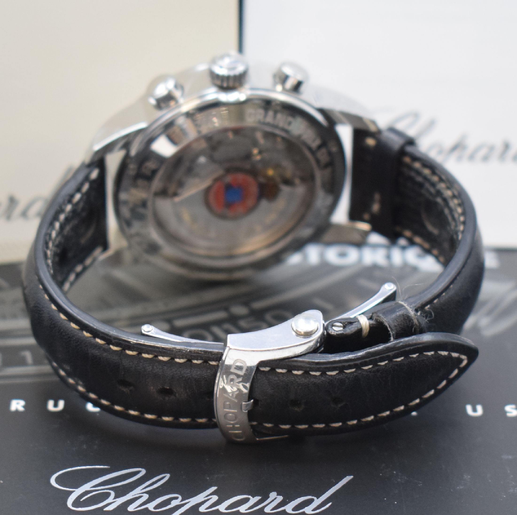 Detail b: CHOPARD Armbandchronograph Grand Prix de Monaco Historique Referenz 168992-3012, Automatik, Chronometer in Edelstahl inkl. orig. Lederband m. dopp. ...