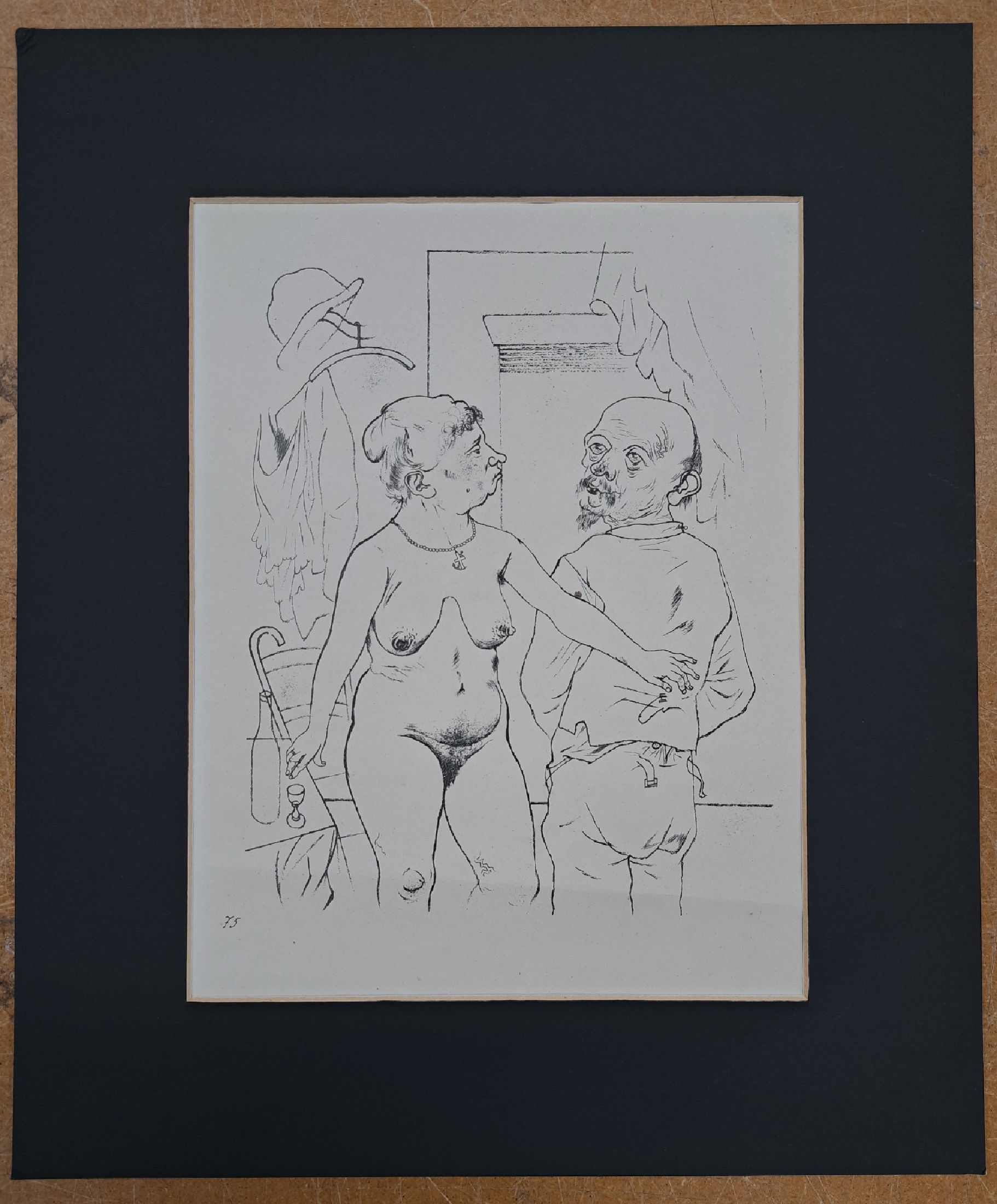 Detail b: George Grosz, 1893-1959, 3 Lithos auf Ecce Homo, Malik Verlag Berlin 1923, je ca. 34,5x24,5 cm, PP leicht fleckig