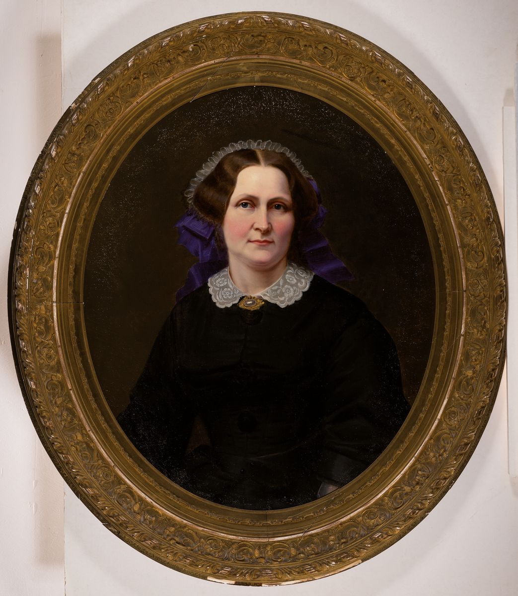 Detail n: Heinrich Carl Freiherr von Pechmann, 1826 Würzburg-1905 Oberstdorf, Studium an der Akademie München bei Philipp Foltz, angesehener Porträtmaler im ...