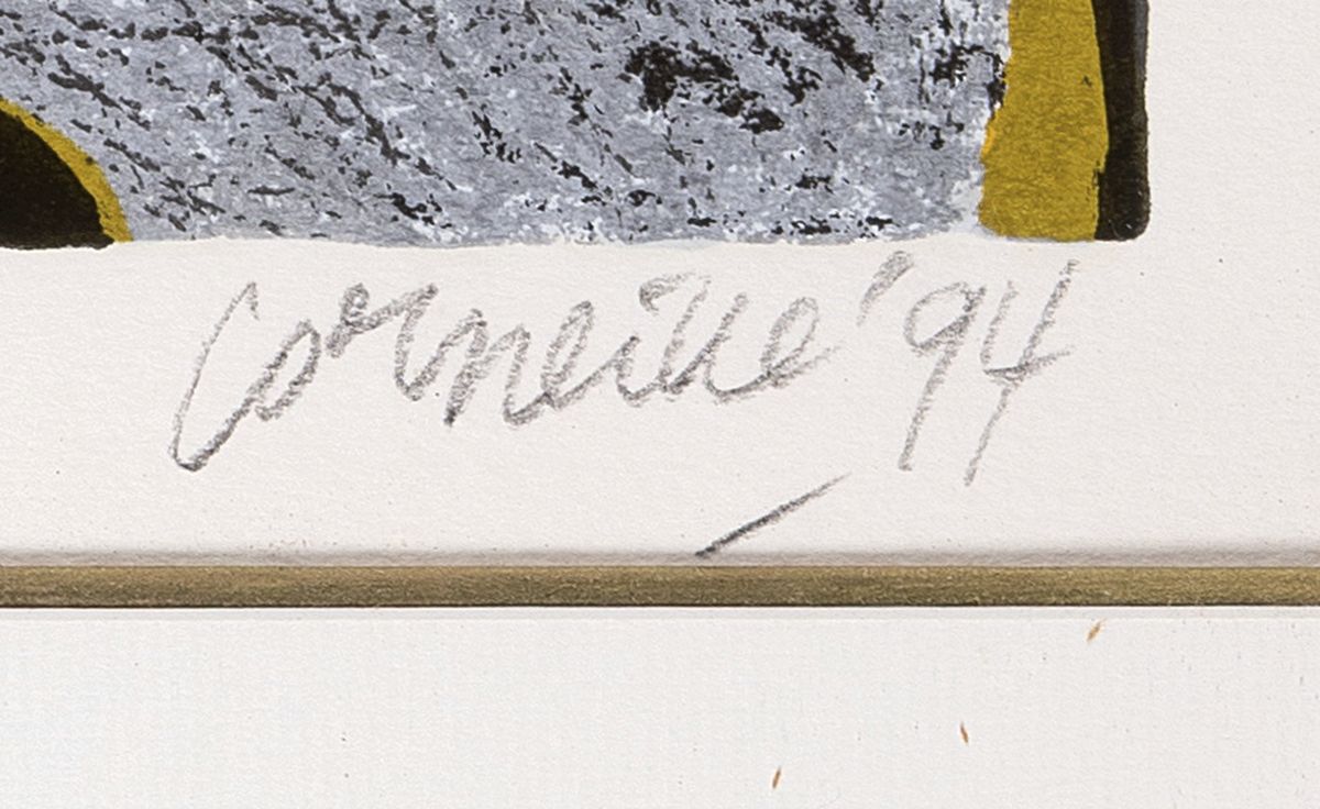 Detail a: Corneille, 1922 Lüttich-2010 Auvers-sur-Oise , 2 Farblithographien, Pierrot, 1994, Ed. 77/200 und Frau mit Katze und Vogel, 1994, Ed.6/200, je ...