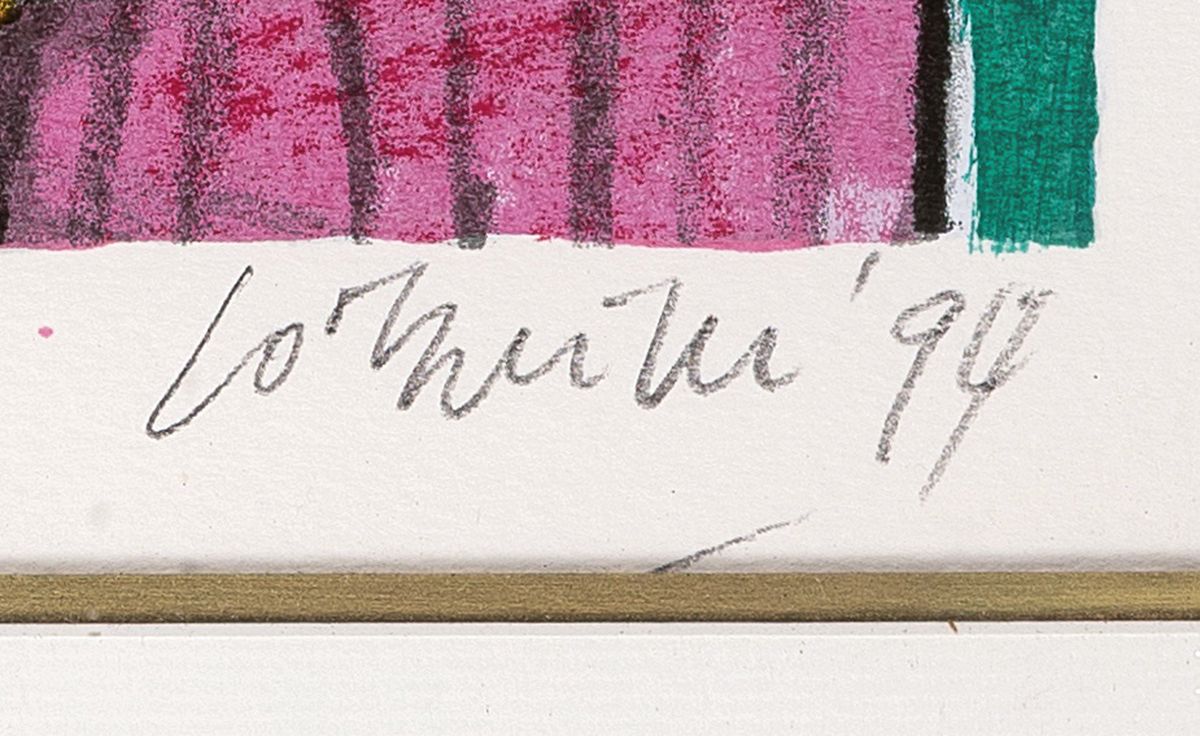 Detail g: Corneille, 1922 Lüttich-2010 Auvers-sur-Oise , 2 Farblithographien, Pierrot, 1994, Ed. 77/200 und Frau mit Katze und Vogel, 1994, Ed.6/200, je ...