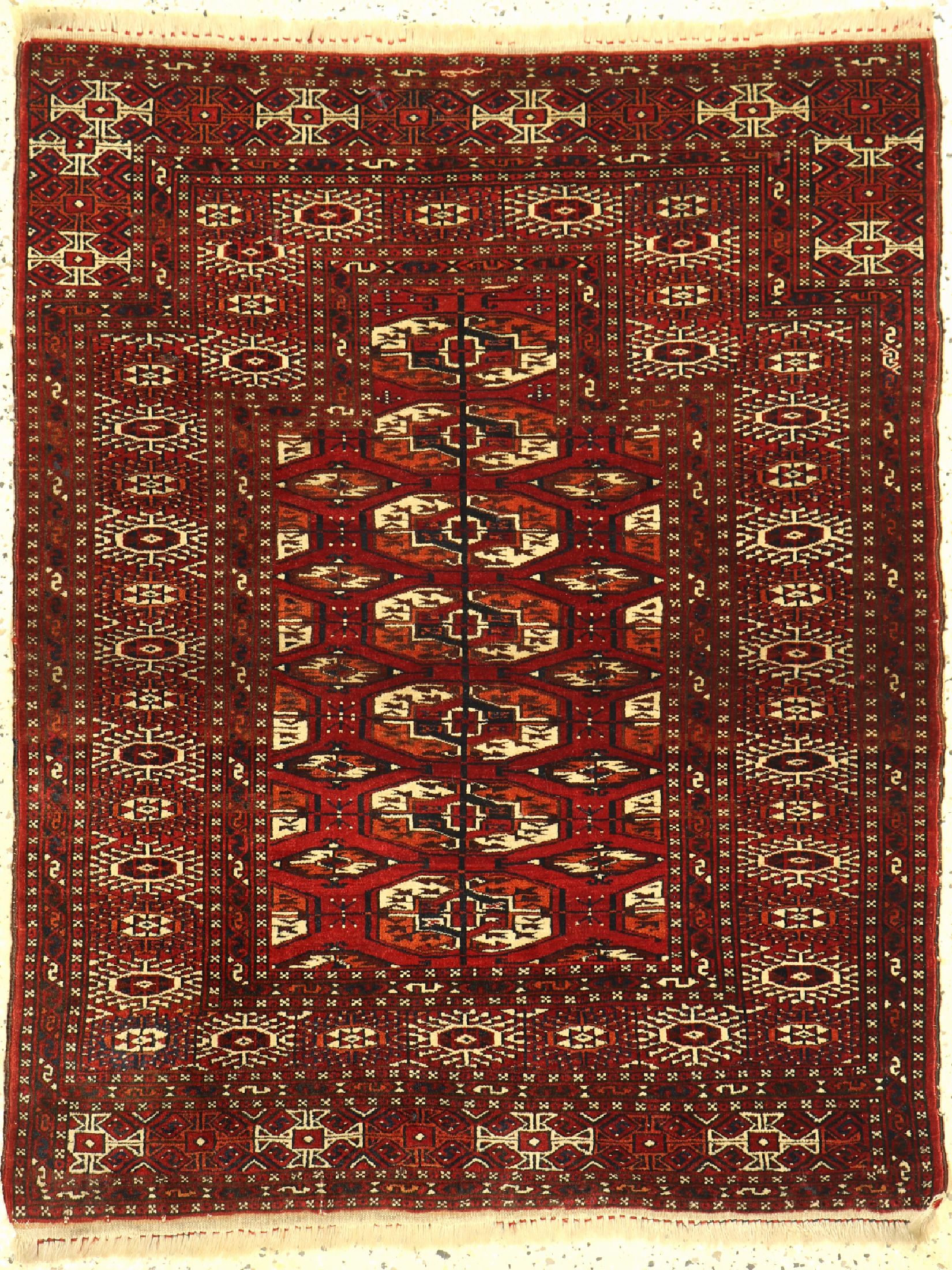 Buchara Gebetsteppich, Turkmenistan, um 1950, Wolle auf Wolle, ca. 115 x 93 cm, EHZ: 2