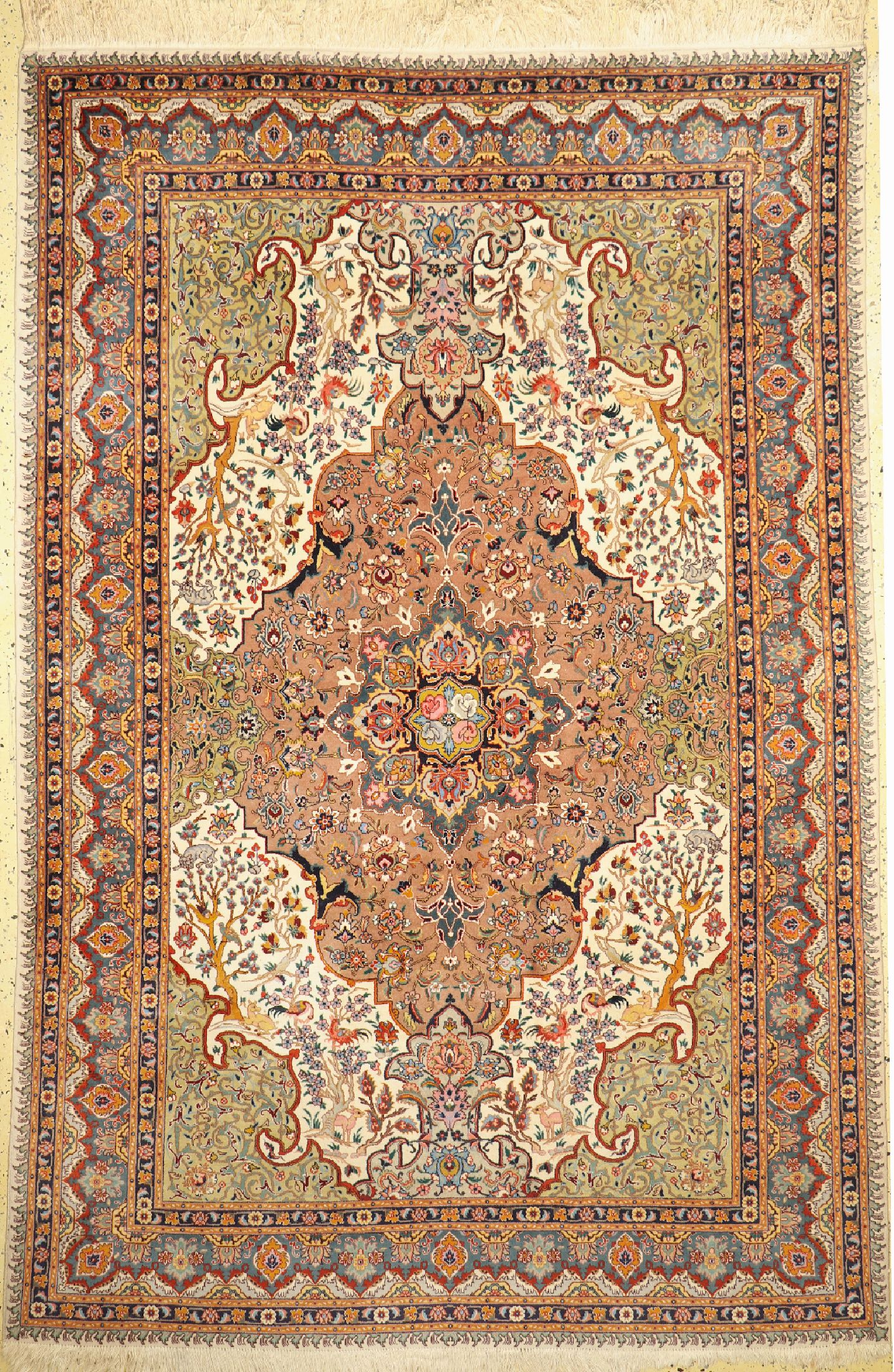 Täbriz fein, Persien, um 1960, Korkwolle auf Baumwolle, ca. 288 x 192 cm, EHZ: 1-2