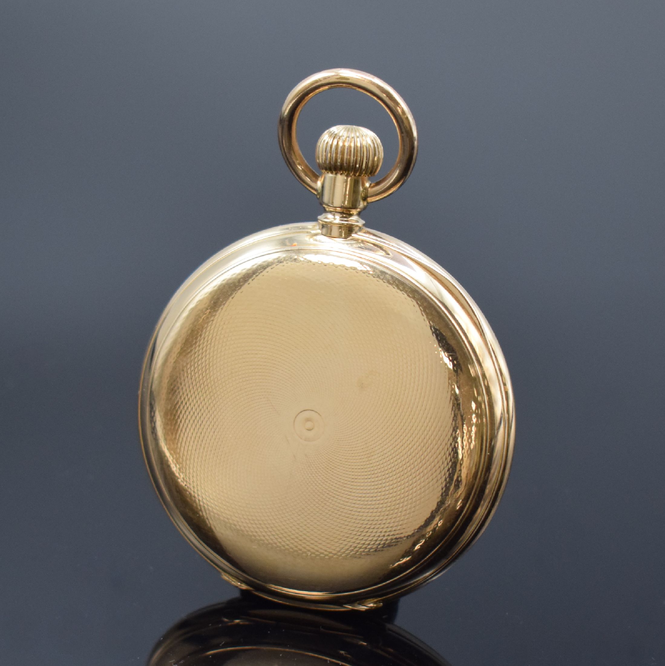 Detail c: LOUIS AUDEMARS Brassus schwere Savonette in RG 585/000, Schweiz um 1900, 3-Deckel Goldgeh., Emailzifferbl. m. röm. Zahlen u. arab. Minuterie, gebl. ...