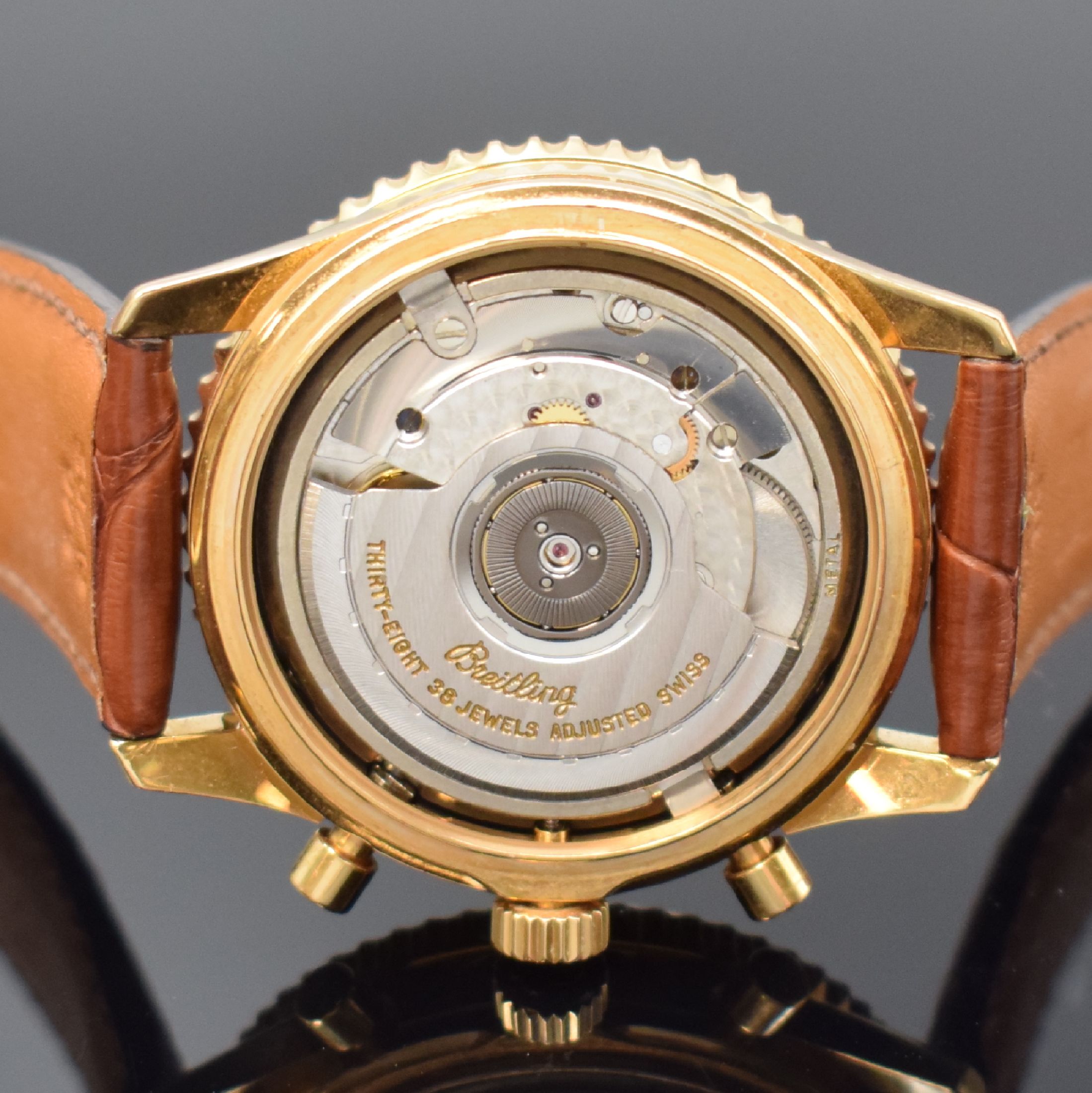 Detail f: BREITLING auf 1000 Stück limitierter Armbandchronograph Navitimer Montbrillant Sondermodell "Blue Angels" Referenz H30030.1 in GG 750/000, ...