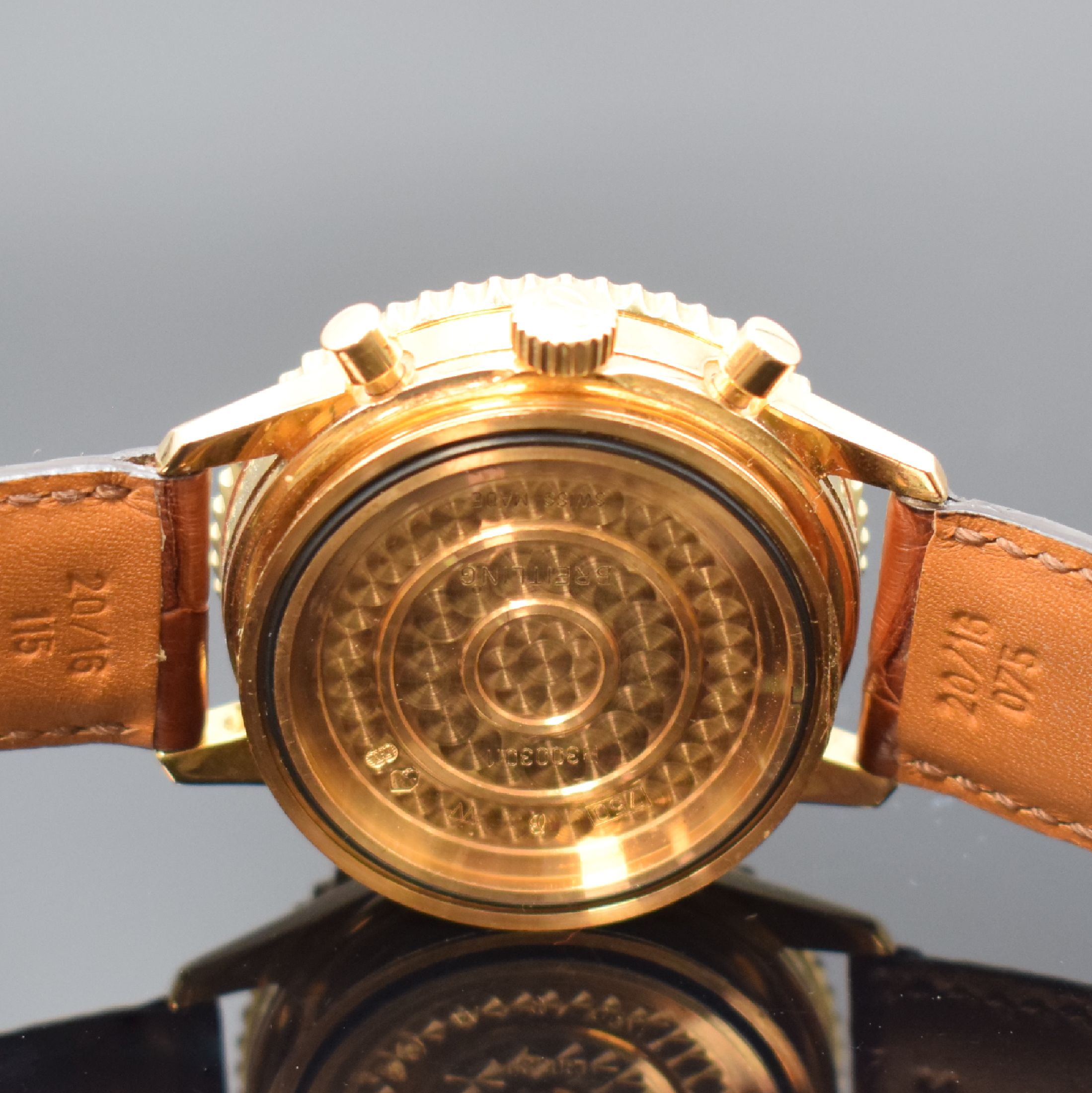 Detail g: BREITLING auf 1000 Stück limitierter Armbandchronograph Navitimer Montbrillant Sondermodell "Blue Angels" Referenz H30030.1 in GG 750/000, ...