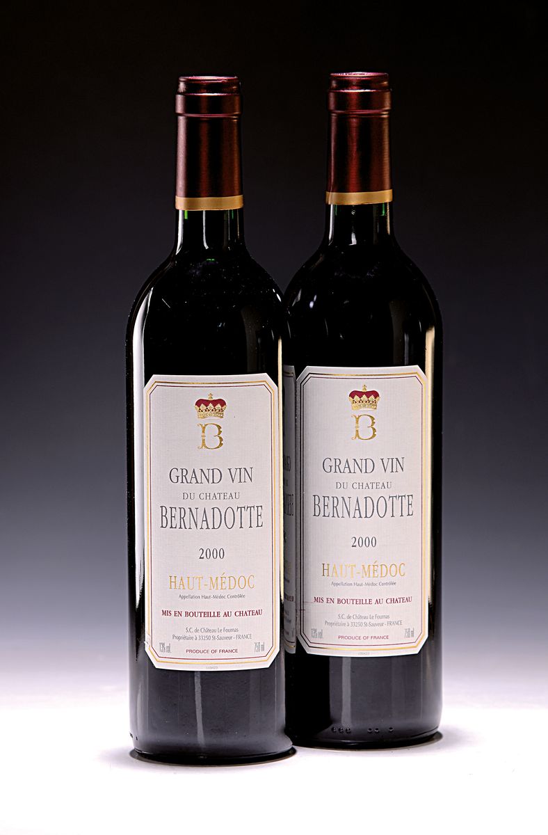 6 Flaschen Grand Vin du Chateau Bernadotte, Haut-Medoc, ca. 750ml, 13% Vol., Into Neck/High Fill, 88 Parker-Punkte
