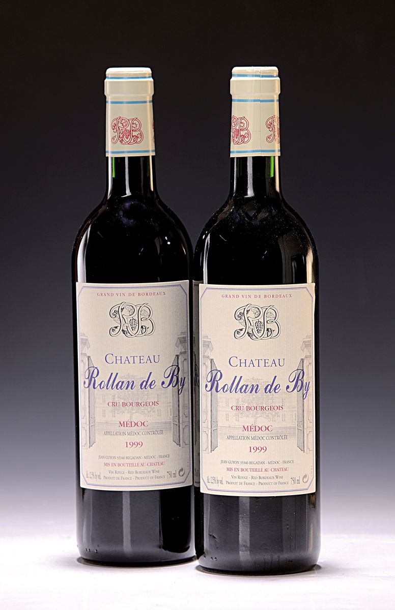 6 Flaschen 1999 Chateau Rollan de By, Medoc,ca. 750ml, 12,5% Vol., Into Neck/High Fill