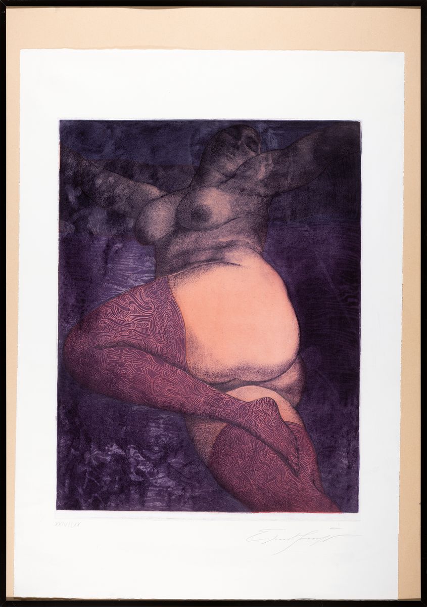 Detail k: Ernst Fuchs, 1930 Wien-2015, Große Nana, Farblithographie, handsigniert und num. XXIV/LXX, Abb. ca. 64x49.5cm, Blattgr. ca. 90x63.5cm, u.Gl., R. ca. ...