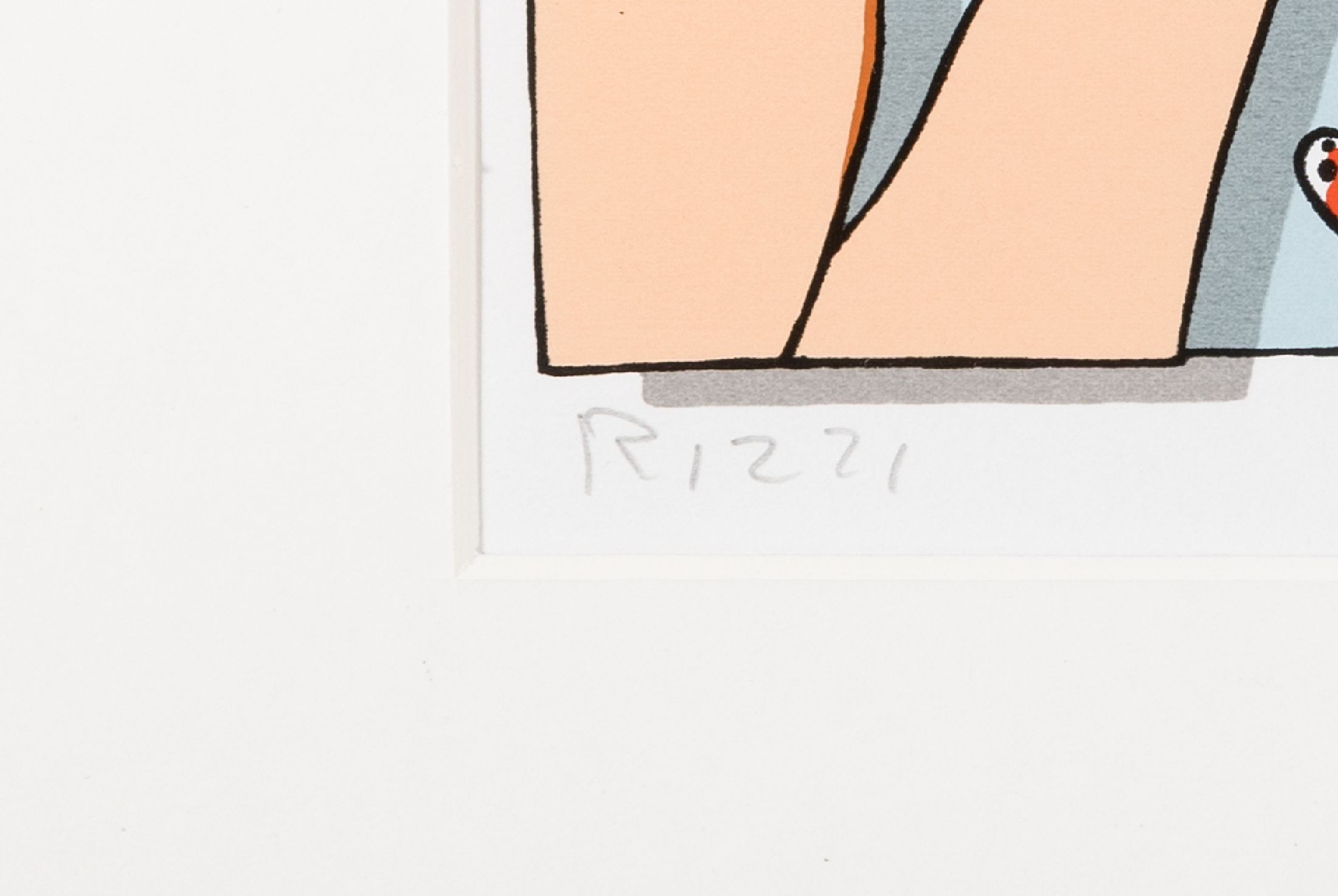 Detail a: James Rizzi, 1950-2011 New York, Love is in the Air, Farblithographie von 1989, handsign., ca. 26x38cm, PP, u.Gl., R. ca. 42x54cm