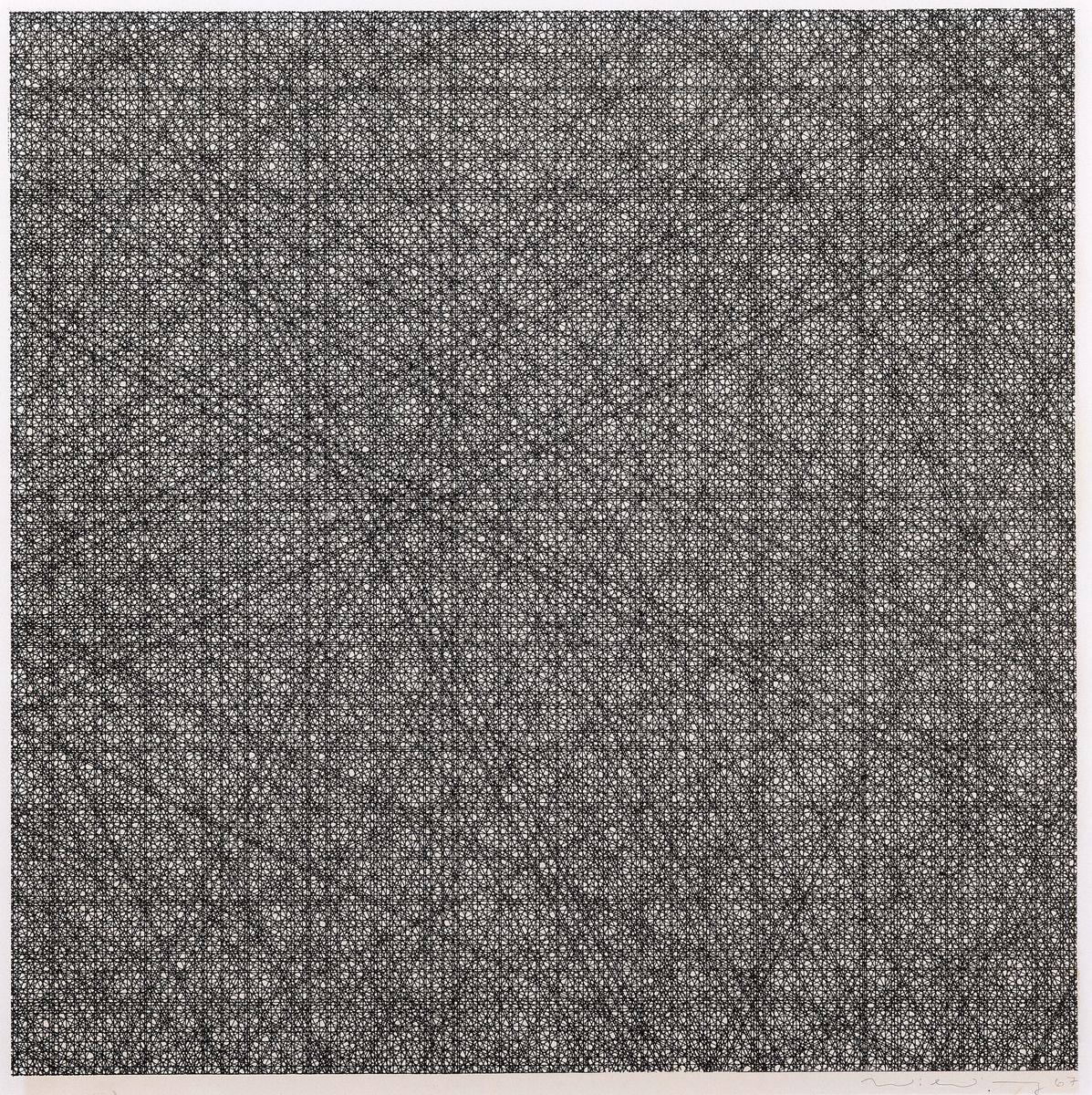 Ludwig Wilding, 1927 Grünstadt/Pfalz-2010, bekannter Vertreter der deutschen op-Art und Kinetik, hier: Lithographie, handsigniert und dat. 67, ca. ...