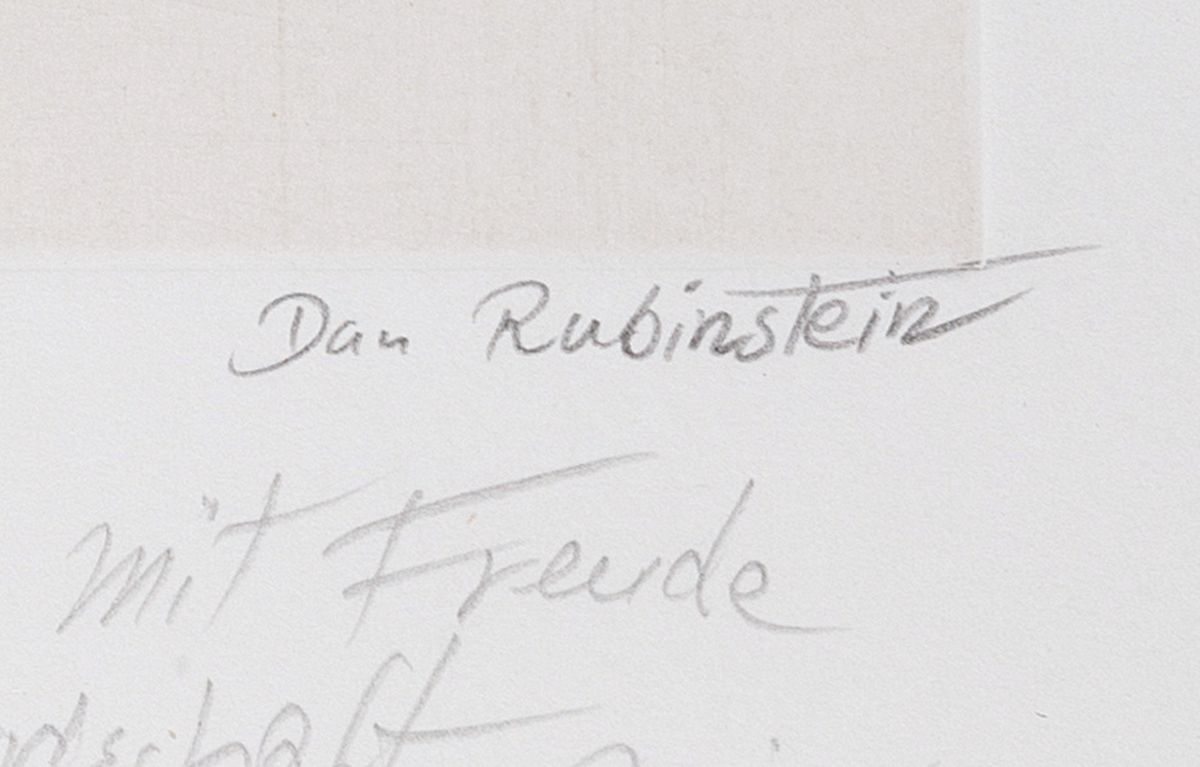 Detail a: Dan Rubinstein, geb. 1940, Yehudi Menuhin, Radierung von 1975, signiert und dat., num. 36/250, mit handschriftlicher Widmung von 2002, ca. 28.5x21cm, ...