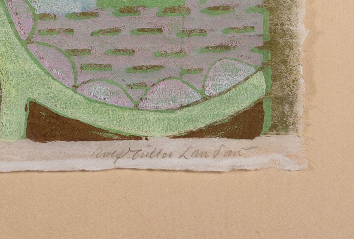Detail a: Rolf Müller-Landau, 1903-1956 Landau, Saitenspiel, Monotypie, links unten betitelt, rechts unten sign., ca. 47x53cm, u.Gl., R. ca.63x69cm